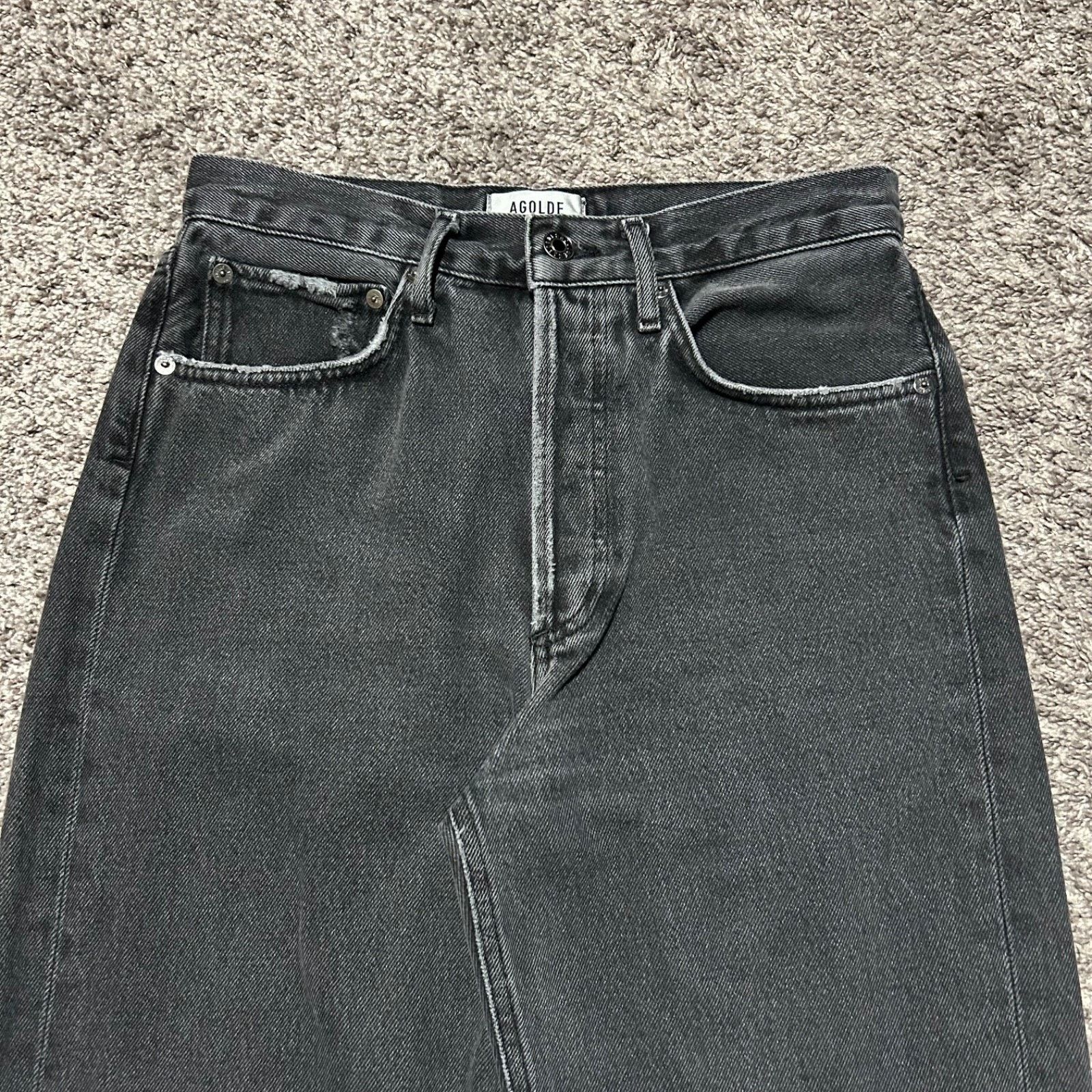 Agolde Agolde 90s Thrashed Jeans 90s Mid Rise Loose Smokestack Size 28" / US 6 / IT 42 - 2 Thumbnail
