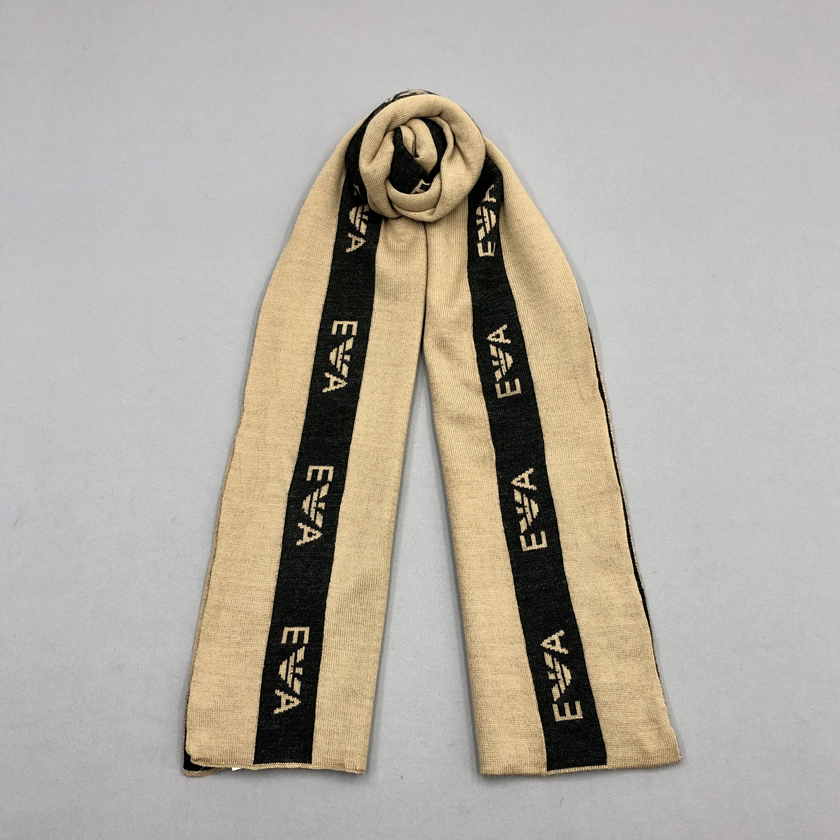 Emporio Armani Vintage Emporio Armani Scarf Muffler Knit Wool Scarves Size ONE SIZE - 1 Thumbnail