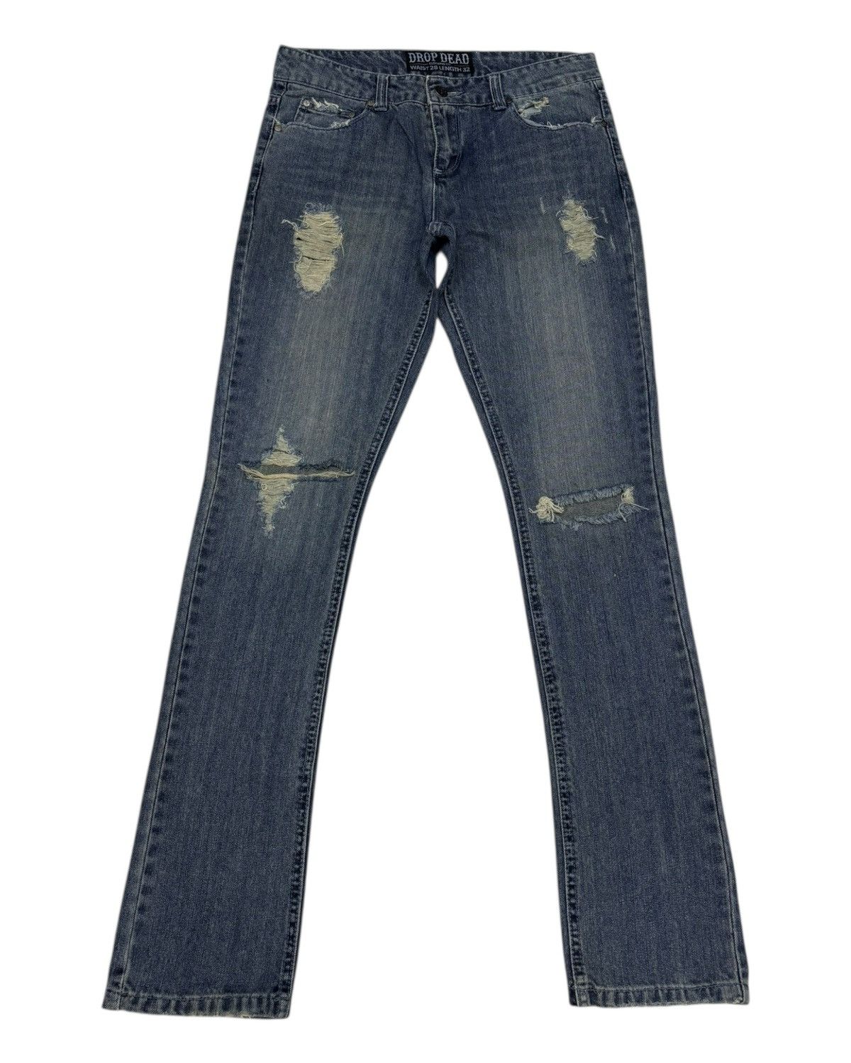 Drop Dead × Drop Dead Clothing Drop Dead Skinny Slim Fit Distressed Denim Jeans Size 30" / US 8 / IT 44 - 1 Thumbnail