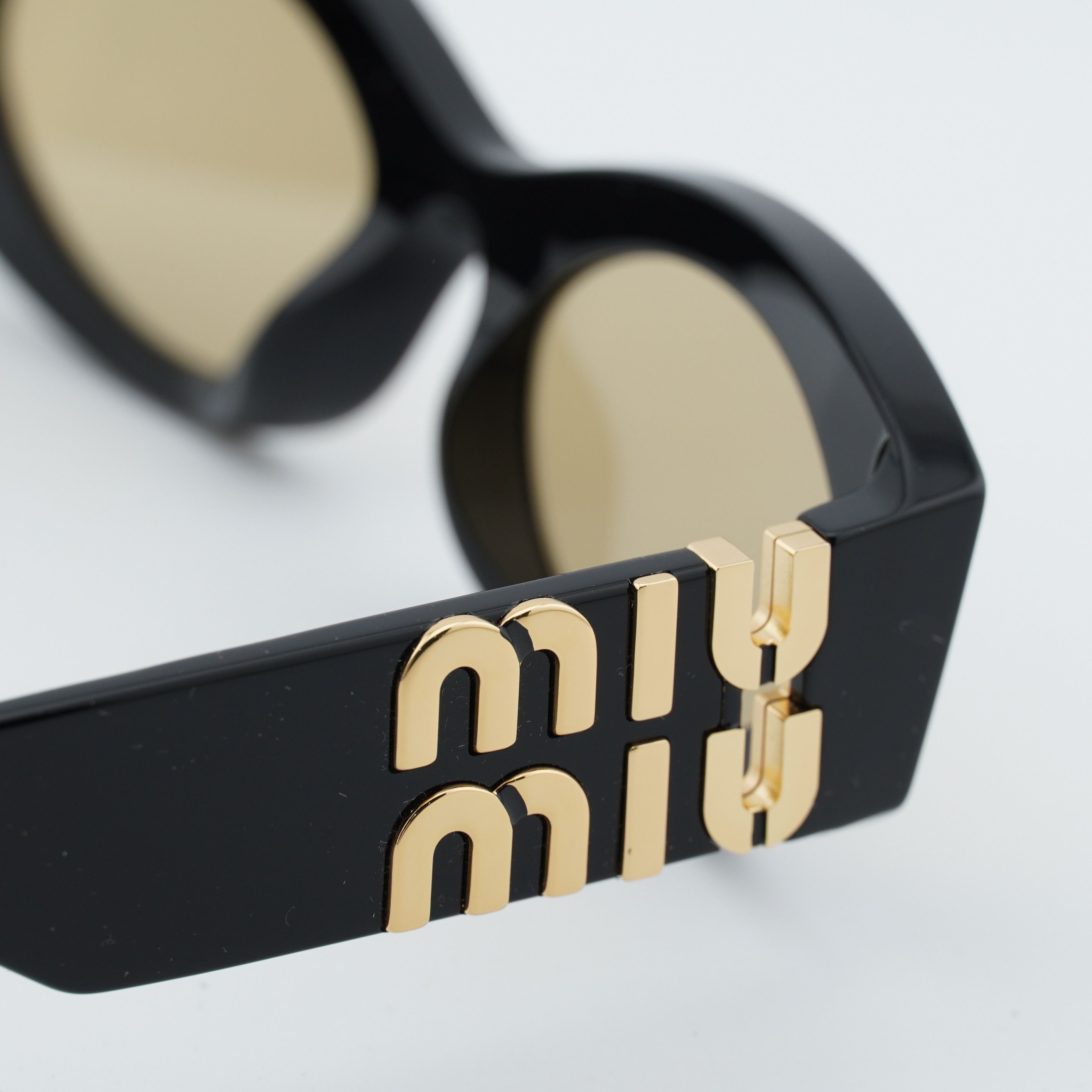Miu Miu Miu Miu MU11WS 16K10R Women Sunglasses Black Oval Frame Size ONE SIZE - 10 Thumbnail