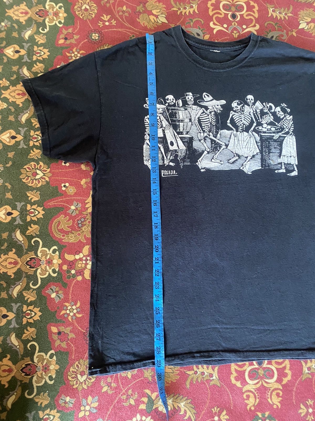 Vintage Vintage Y2k Posana Skull Cowboy Tee Size US XL / EU 56 / 4 - 6 Thumbnail