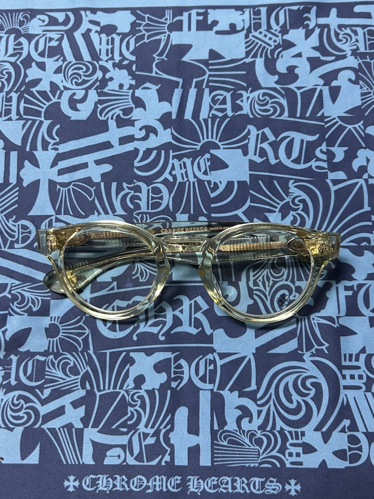 Chrome Hearts Chrome Hearts Peter Arnell Clear Gold Glasses Size ONE SIZE - 11 Thumbnail