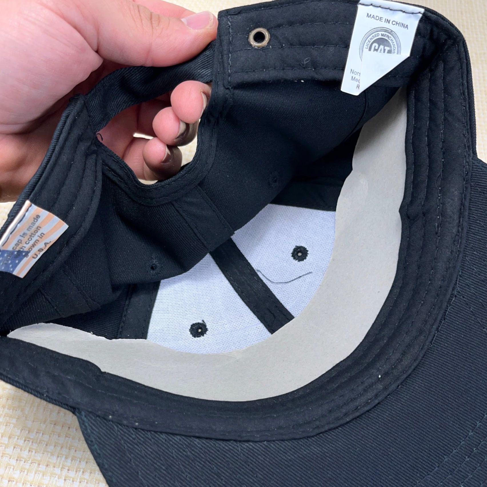 Vintage VINTAGE CAT Baseball Cap Hat Men 90s USA Adjustable Black Cotton Twill Casual Size ONE SIZE - 7 Thumbnail