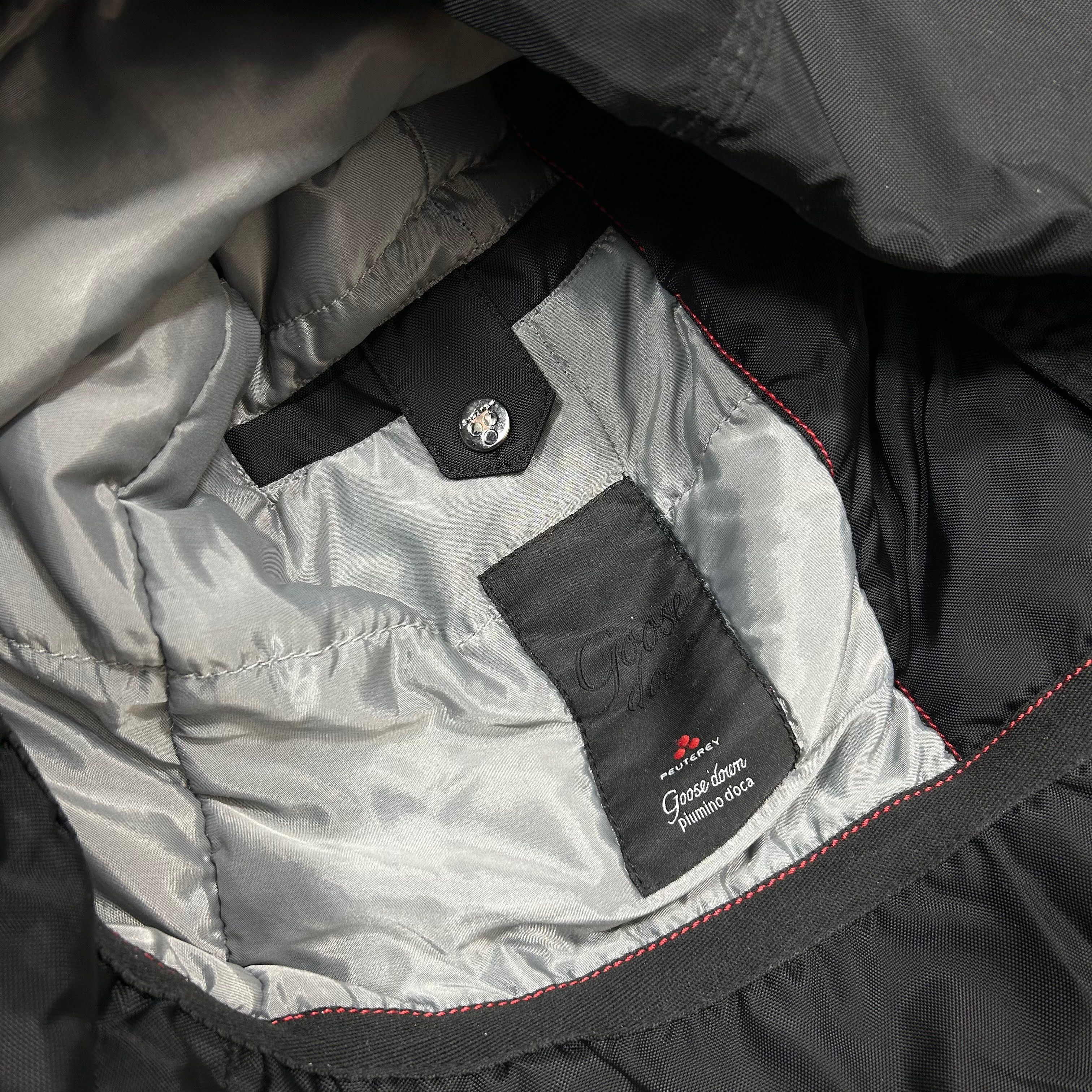 Peuterey Black Nylon Down Filled Fitted Jacket Medium