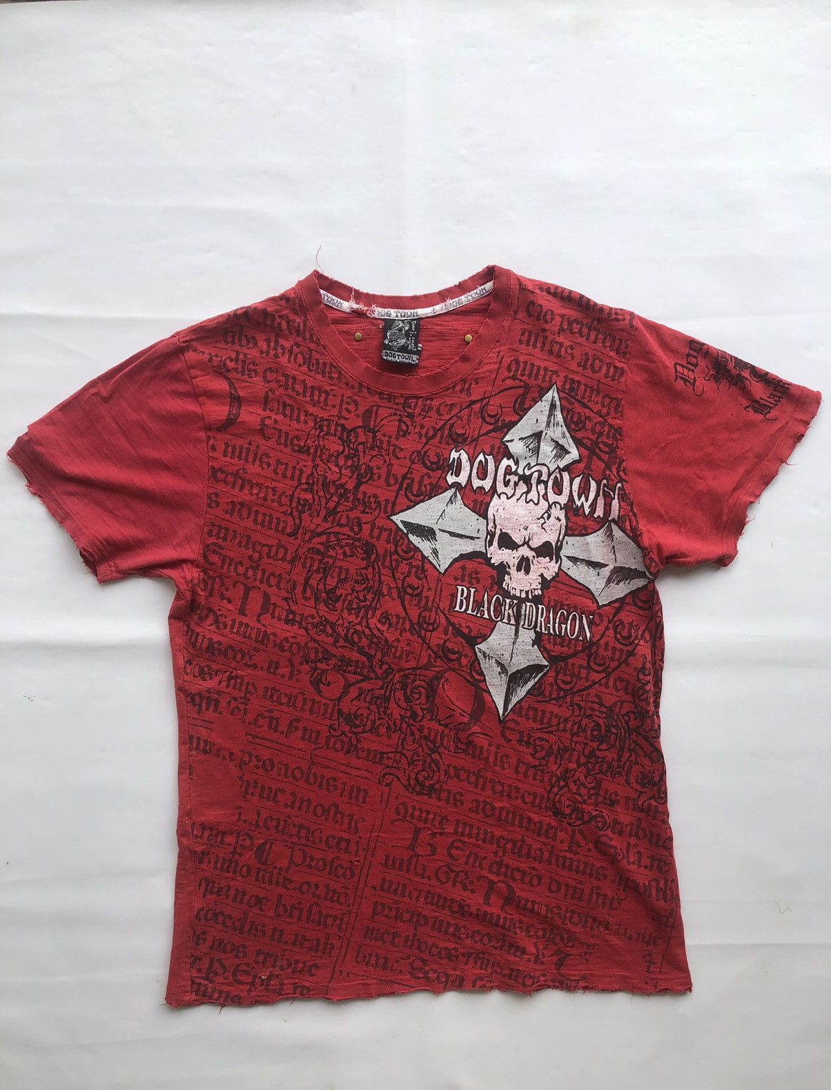 image of Y2K Poem Dogtown Tshirt in Red, Men's (Size Large)