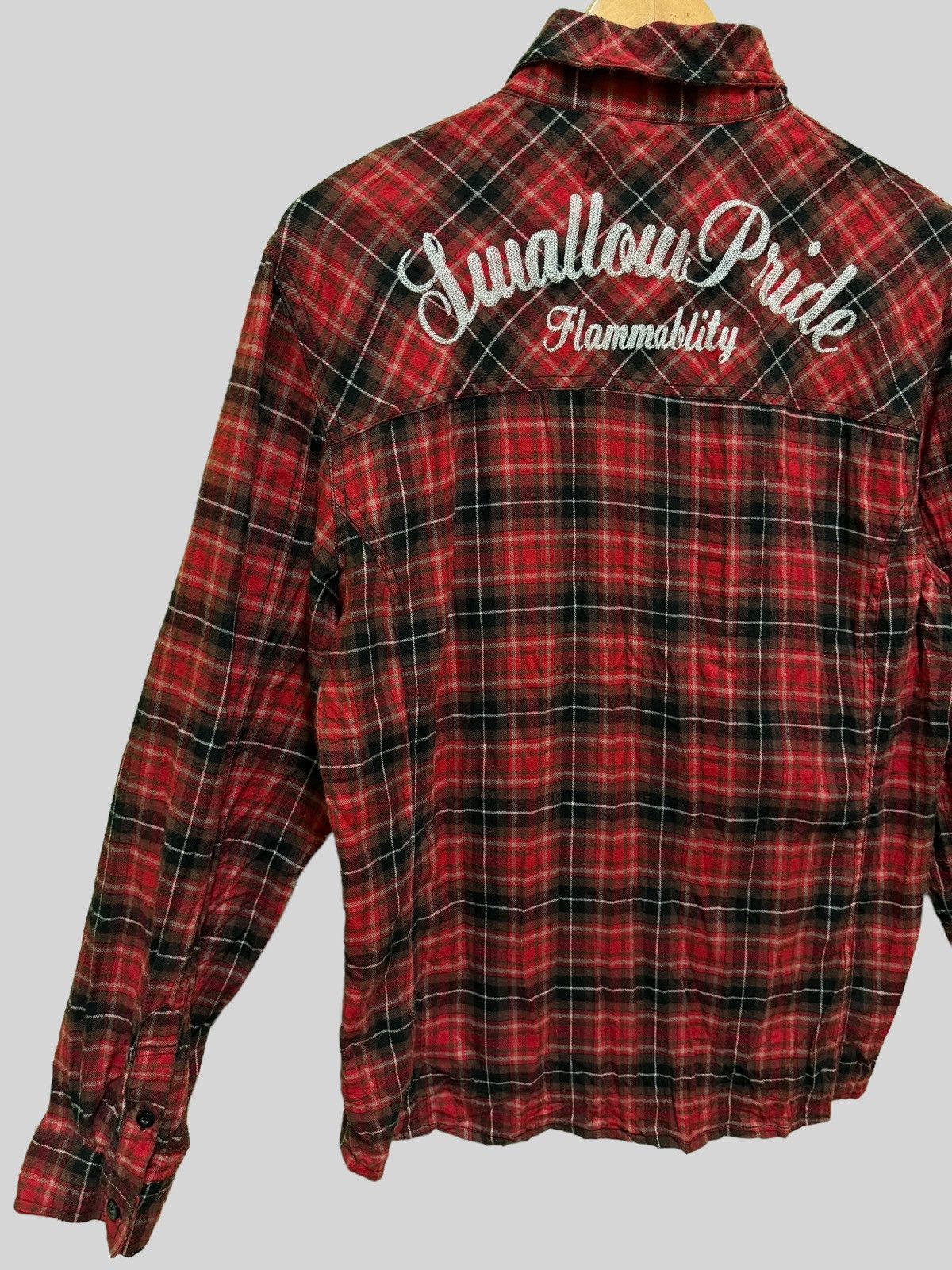 In The Attic Vintage In The Attic Tartan Plaid Embroidery Flannel Size US M / EU 48-50 / 2 - 9 Thumbnail