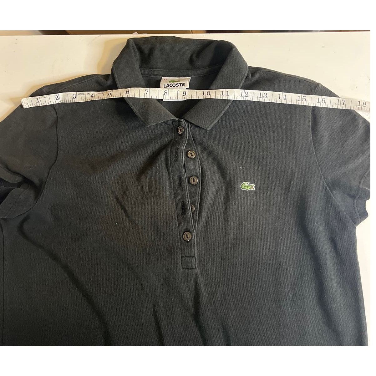 Lacoste Lacoste Black Pique Cotton Polo Dress size 44 with pockets Size M / US 6-8 / IT 42-44 - 6 Thumbnail