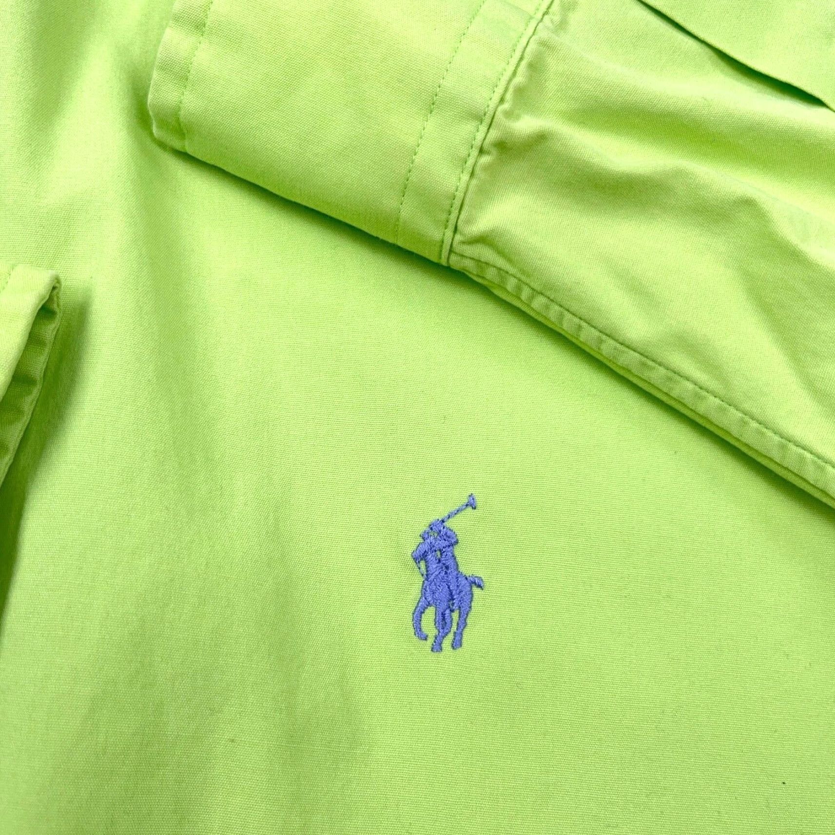 Ralph Lauren Ralph Lauren Shirt Men L Green Purple Button Up Blake Dress Two Ply Poplin P Size 42R - 4 Thumbnail