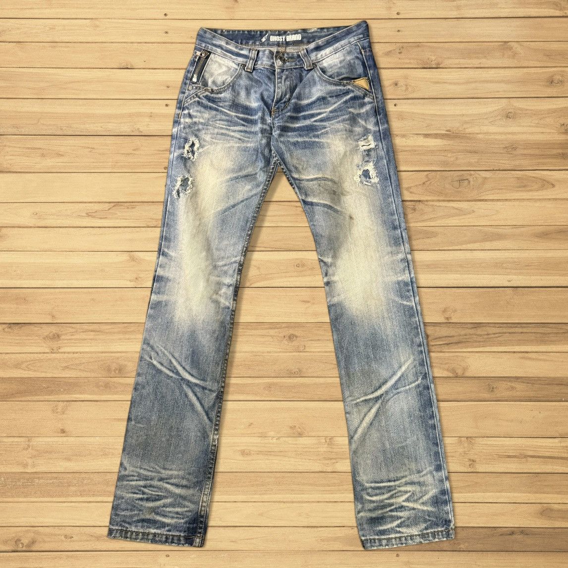 Seditionaries 90s Japanese Ghost Brand Distressed Denim W31 Size US 31 - 2 Thumbnail