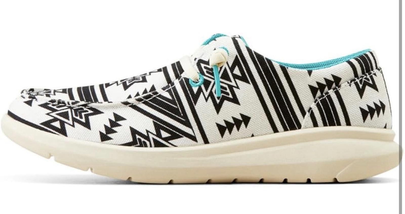 Unknown London Casual Slip-On Shoes with Black and White Geometric Pattern Size US 9 / EU 42 - 4 Thumbnail
