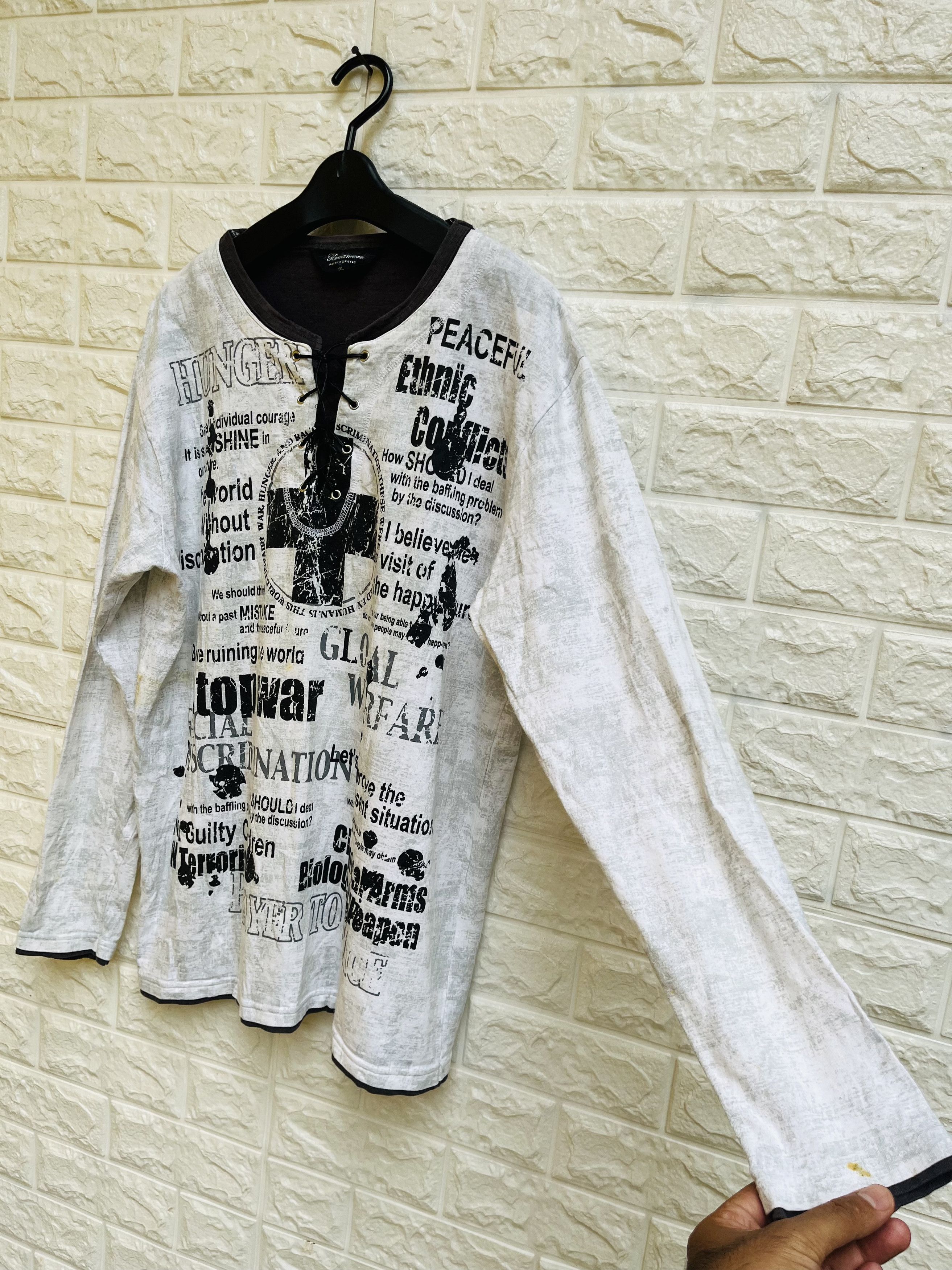 Japanese Brand Vintage Beaumere Stop War Designer Fashion Style Size US M / EU 48-50 / 2 - 5 Thumbnail