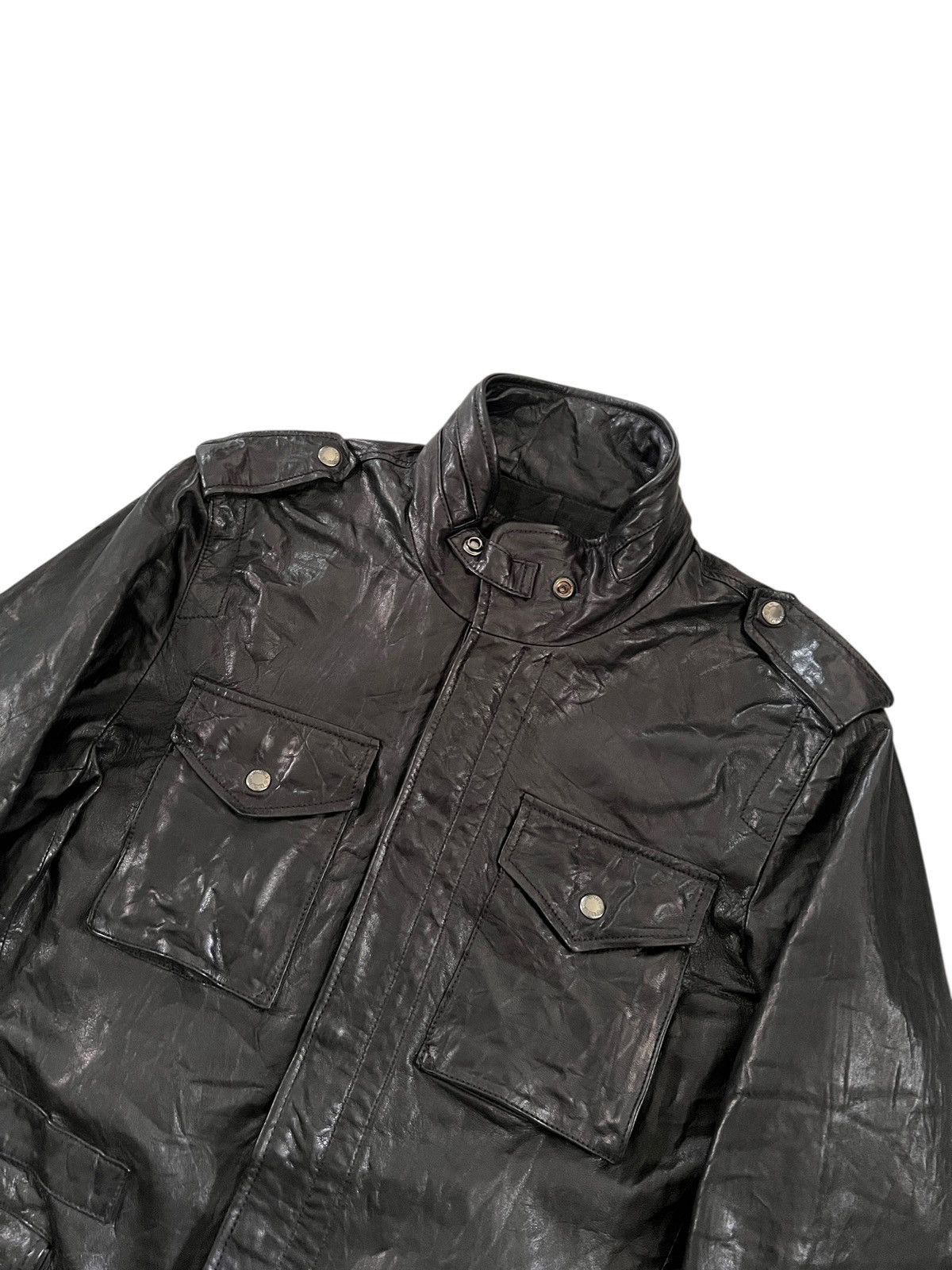 Avirex 2000s Avirex M65 Sheepskin Leather Jacket Size US L / EU 52-54 / 3 - 3 Thumbnail