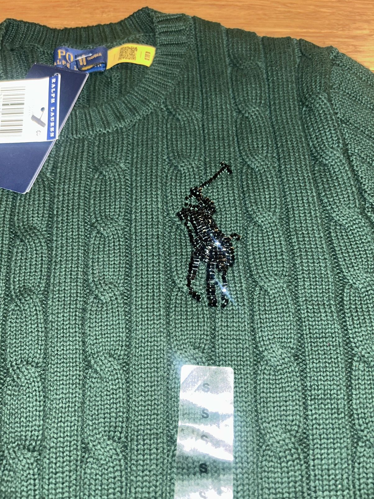 Polo Ralph Lauren Polo Ralph Lauren Short Sleeve Cable Knit Sweater Bead Pony Size M / US 6-8 / IT 42-44 - 5 Thumbnail