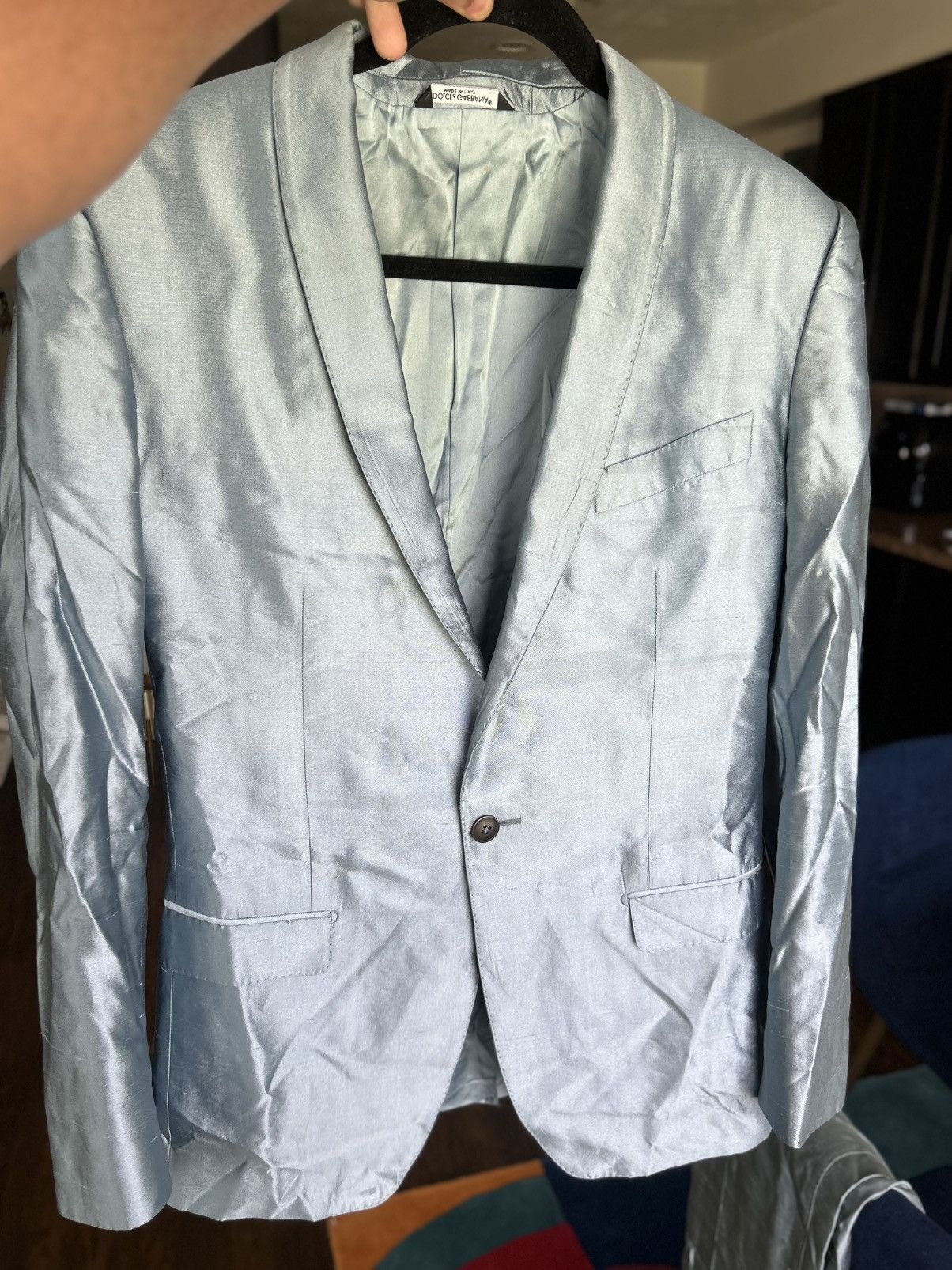 Dolce & Gabbana Dolce & Gabbana GK3TMT Men's Silk Suit Jacket Size 36R - 4 Thumbnail