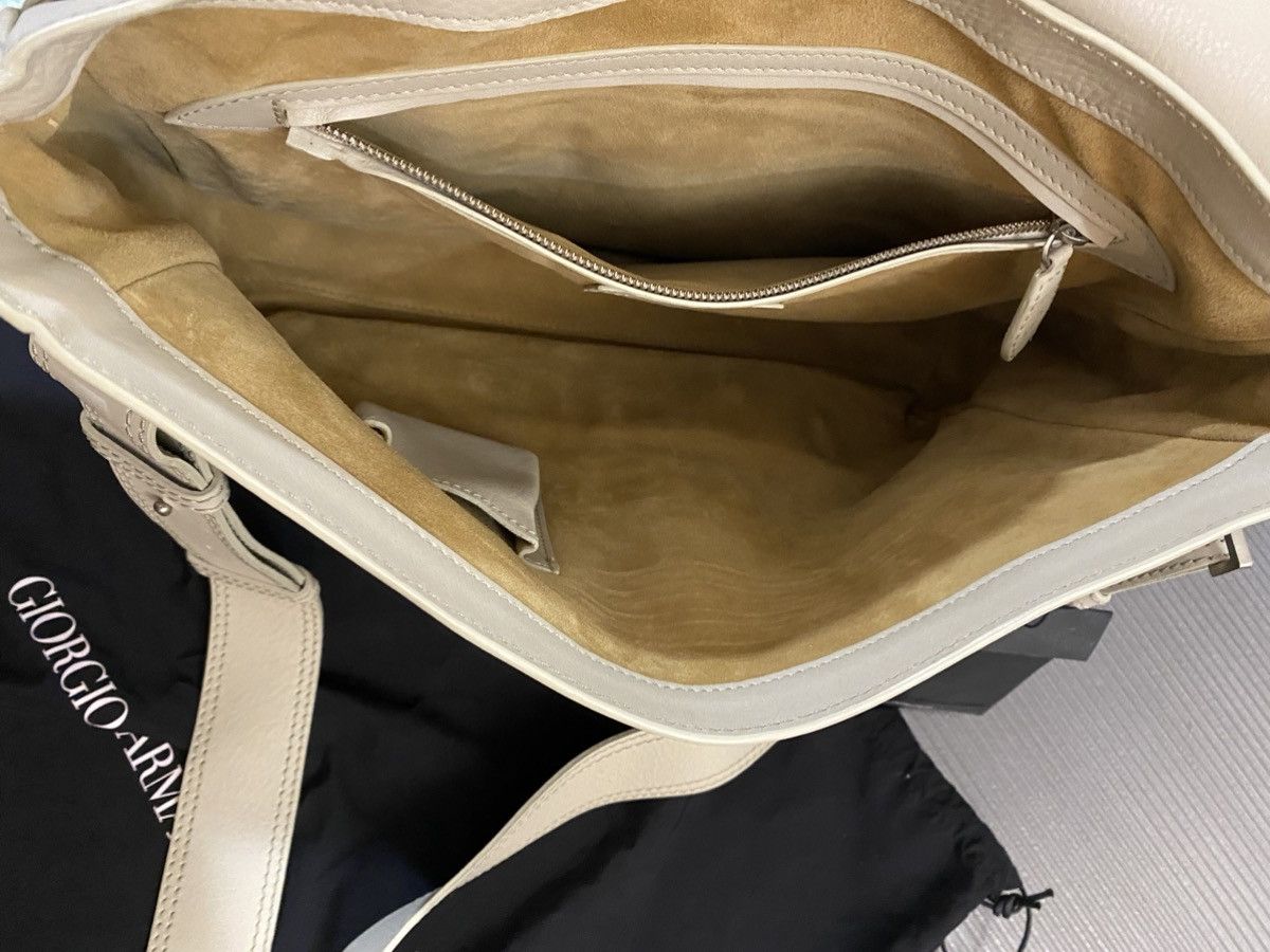 Giorgio Armani Giorgio Armani 🇮🇹 cement calf carry all travel bag unisex NEW Size ONE SIZE - 11 Thumbnail