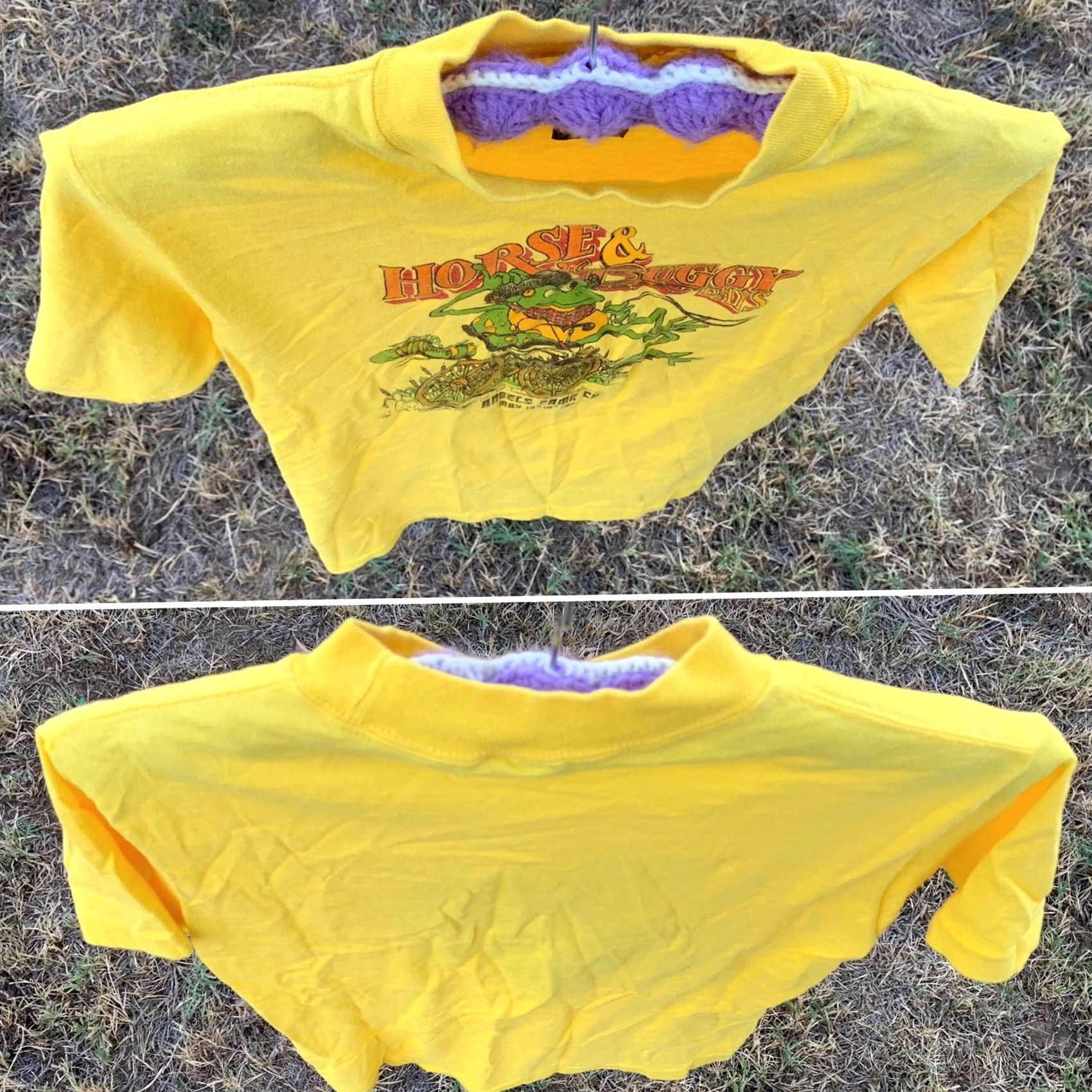 Anvil VINTAGE Angels Camp CA May 15-18 1980 T-Shirt S Anvil Unisex Short Sleeve Made In USA Yellow Graphic Tee 80s Horse & Buggy Days Size US S / EU 44-46 / 1 - 5 Thumbnail