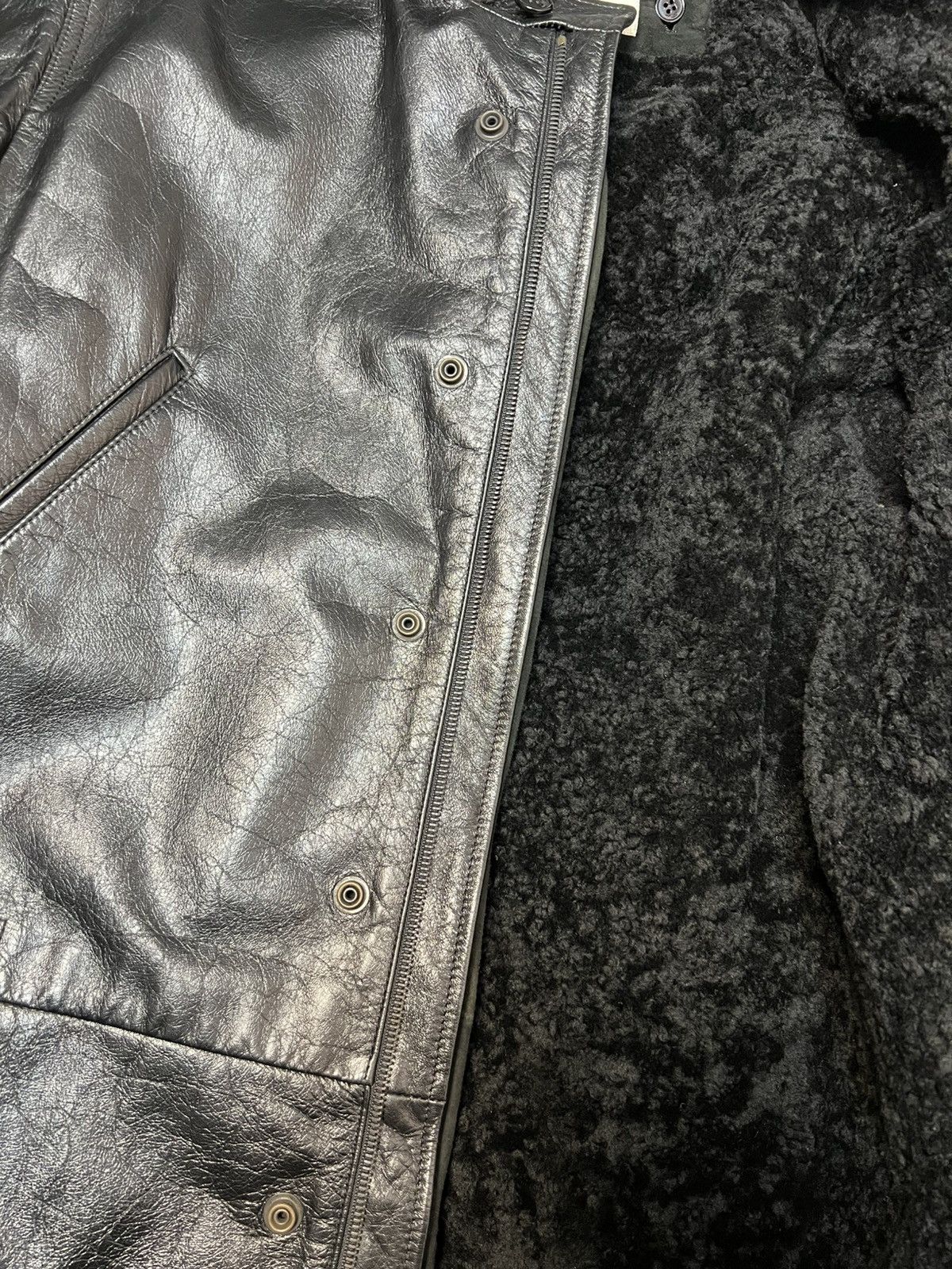 Saint Laurent Paris Leather Coat with Shearling sz 46 Size US S / EU 44-46 / 1 - 4 Thumbnail