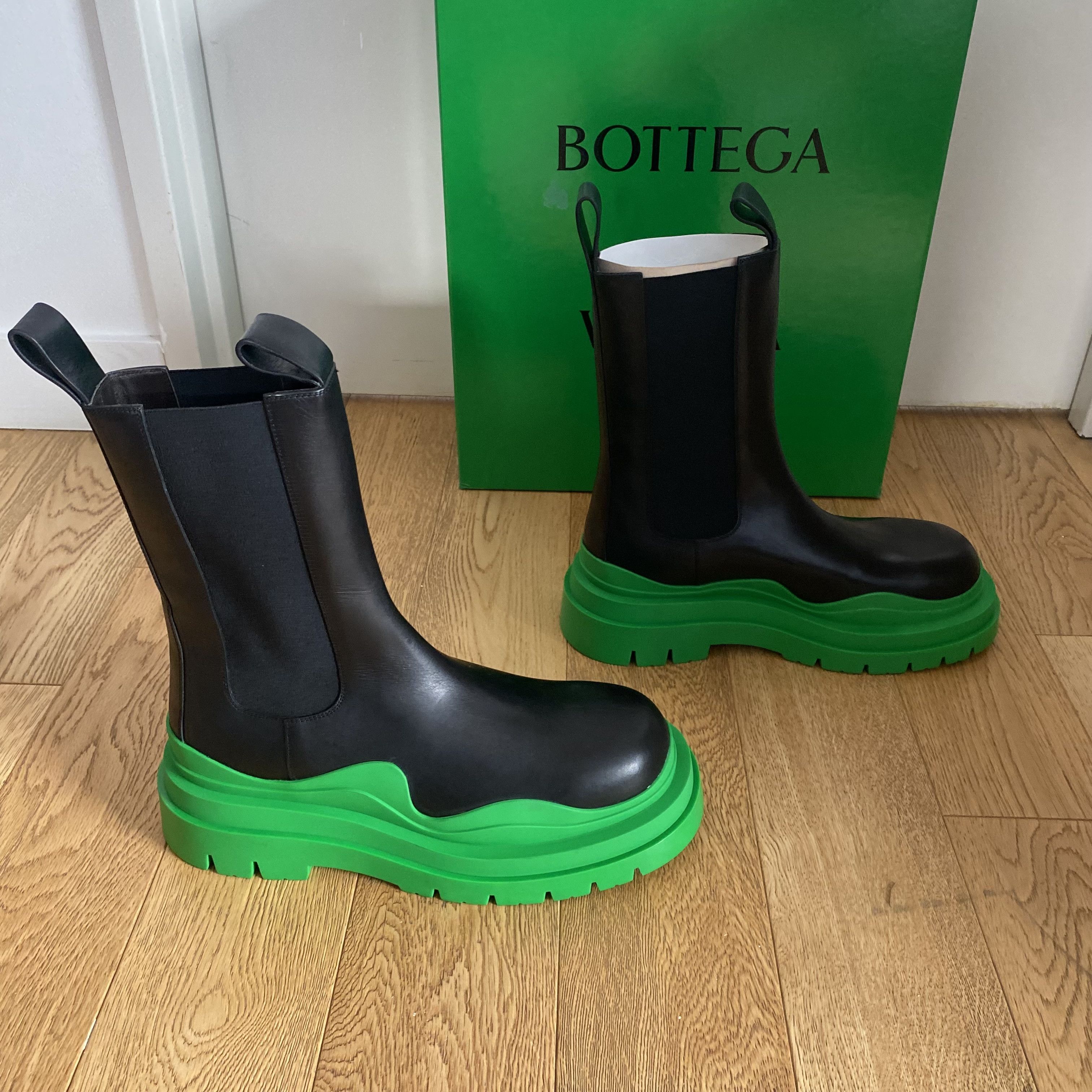 Bottega Veneta Bottega Veneta Tire Boots Chelsea Combat Motorcycle Parakeet Size US 12.5 / EU 45-46 - 2 Thumbnail