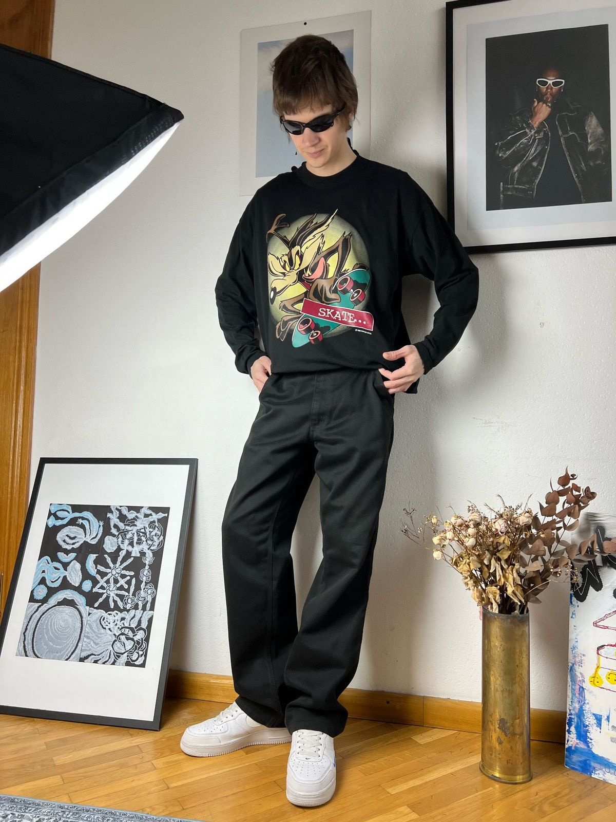 Vintage Wile E. Coyote - Looney Tunes All Over Print skate Size US M / EU 48-50 / 2 - 3 Thumbnail