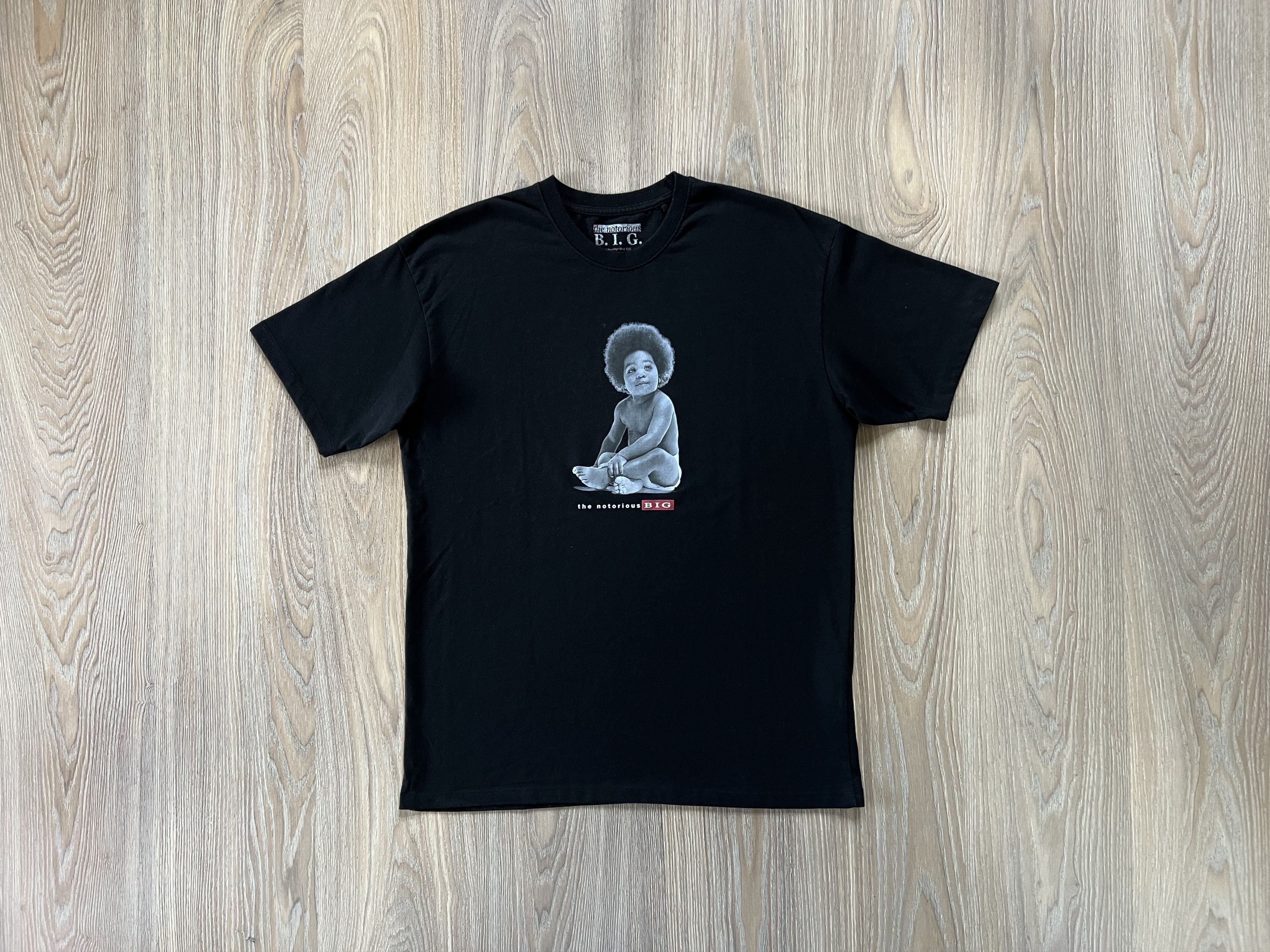 THE NOTORIOUS BIG Wrap T-Shirt (Men's Size L, Short Sleeve) cotton black type Vintage Second Hand