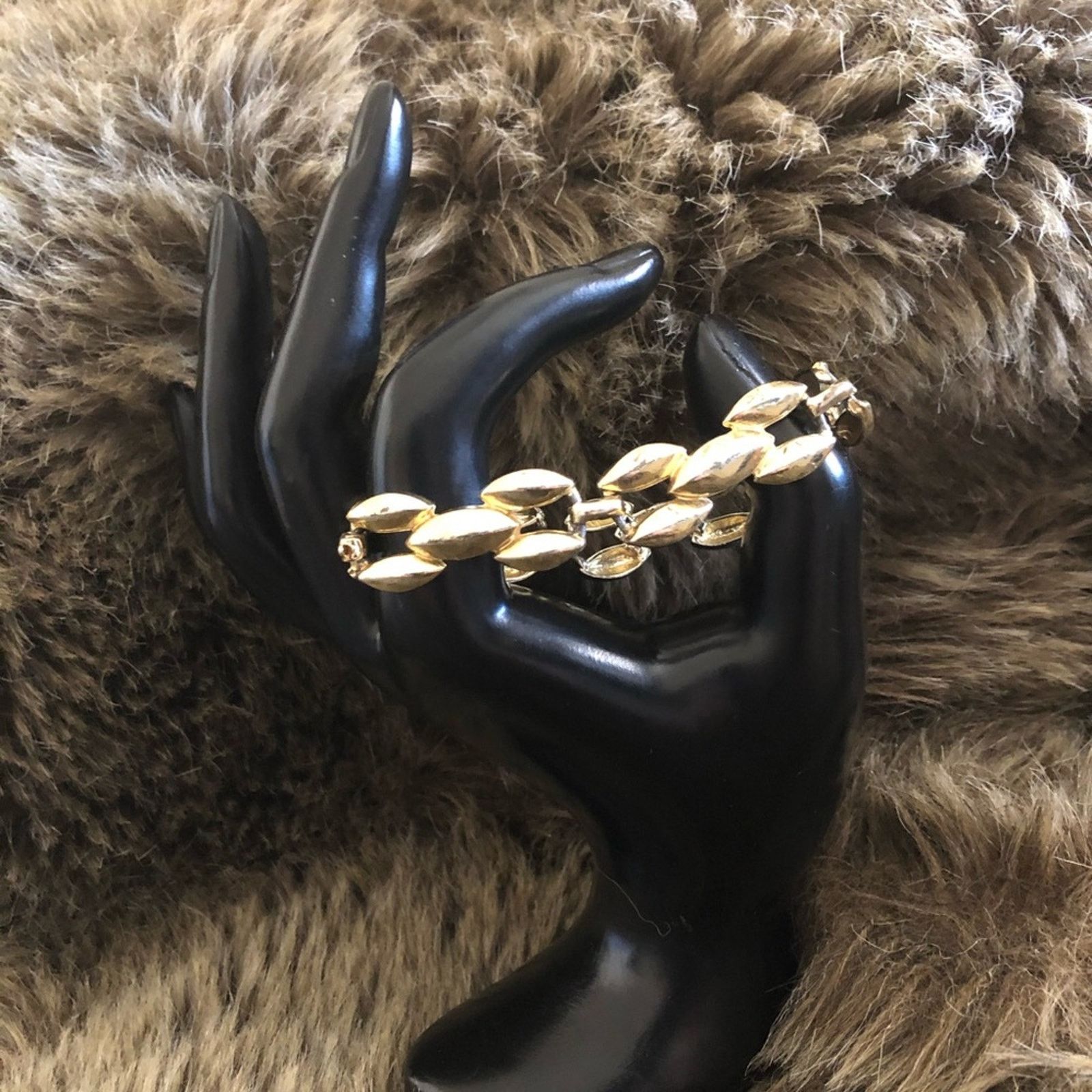 Vintage Vintage 70s-80s gold plated link bracelet Size ONE SIZE - 2 Thumbnail