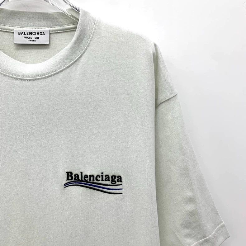 Other Balenciaga White logo monogram embroidered cotton crewneck Size US XS / EU 42 / 0 - 3 Thumbnail