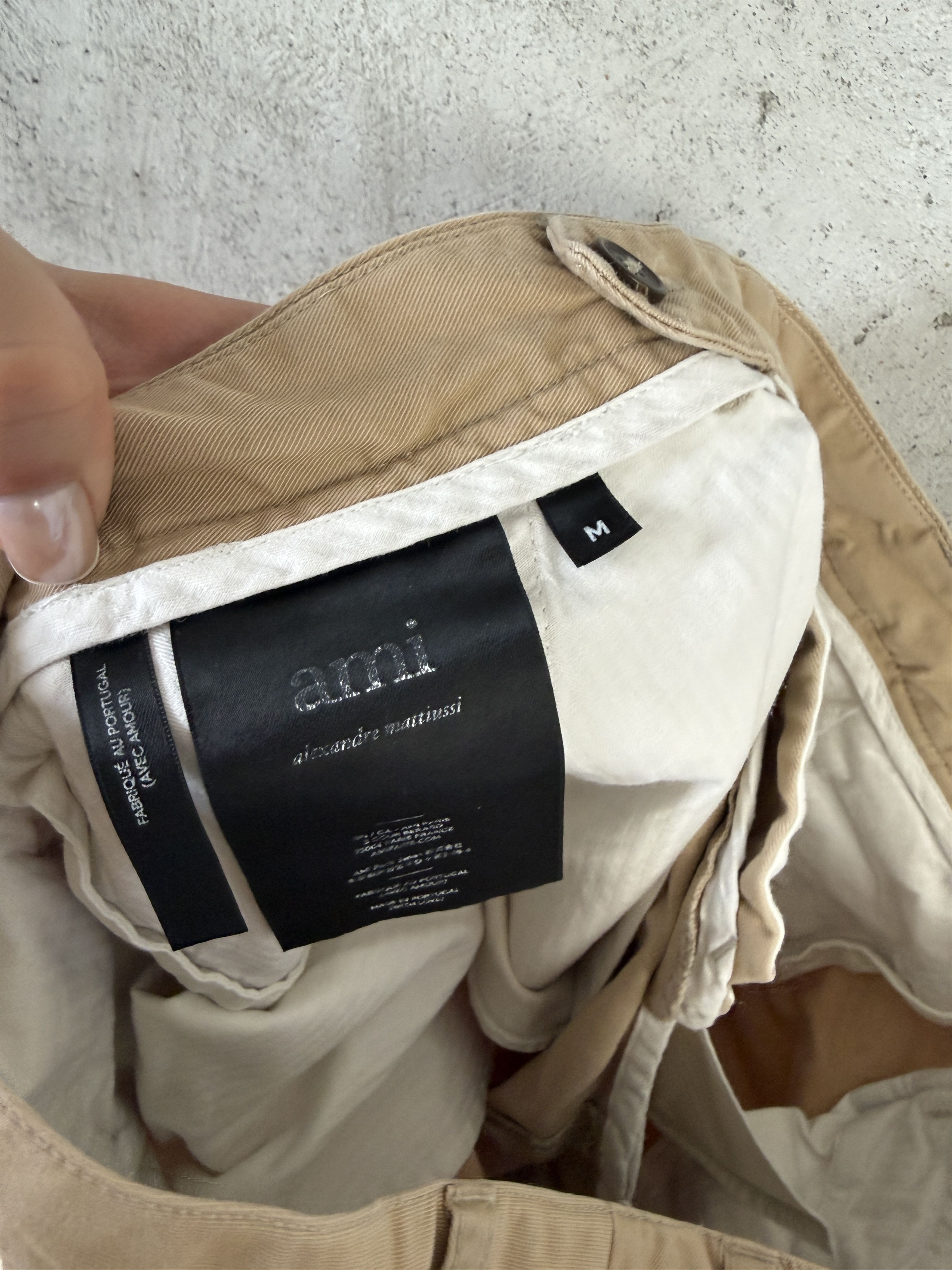 AMI AMI casual beige pants small logo chino Size US 33 - 6 Thumbnail