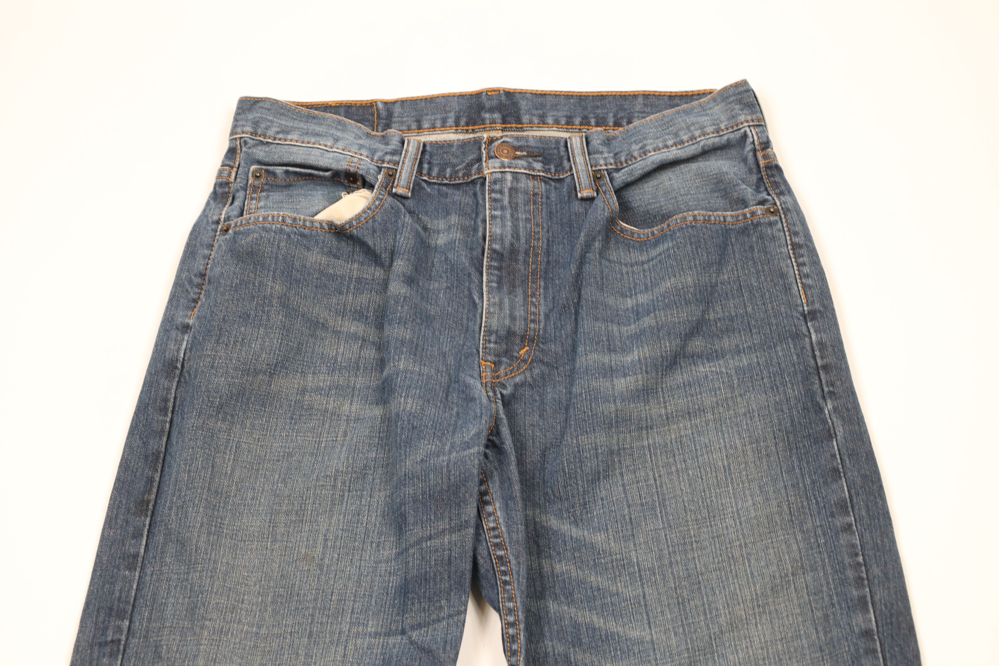 Levi's × Vintage Vintage Y2K Levis 550 Relaxed Fit Denim Jeans Blue Cotton Size US 33 - 2 Thumbnail