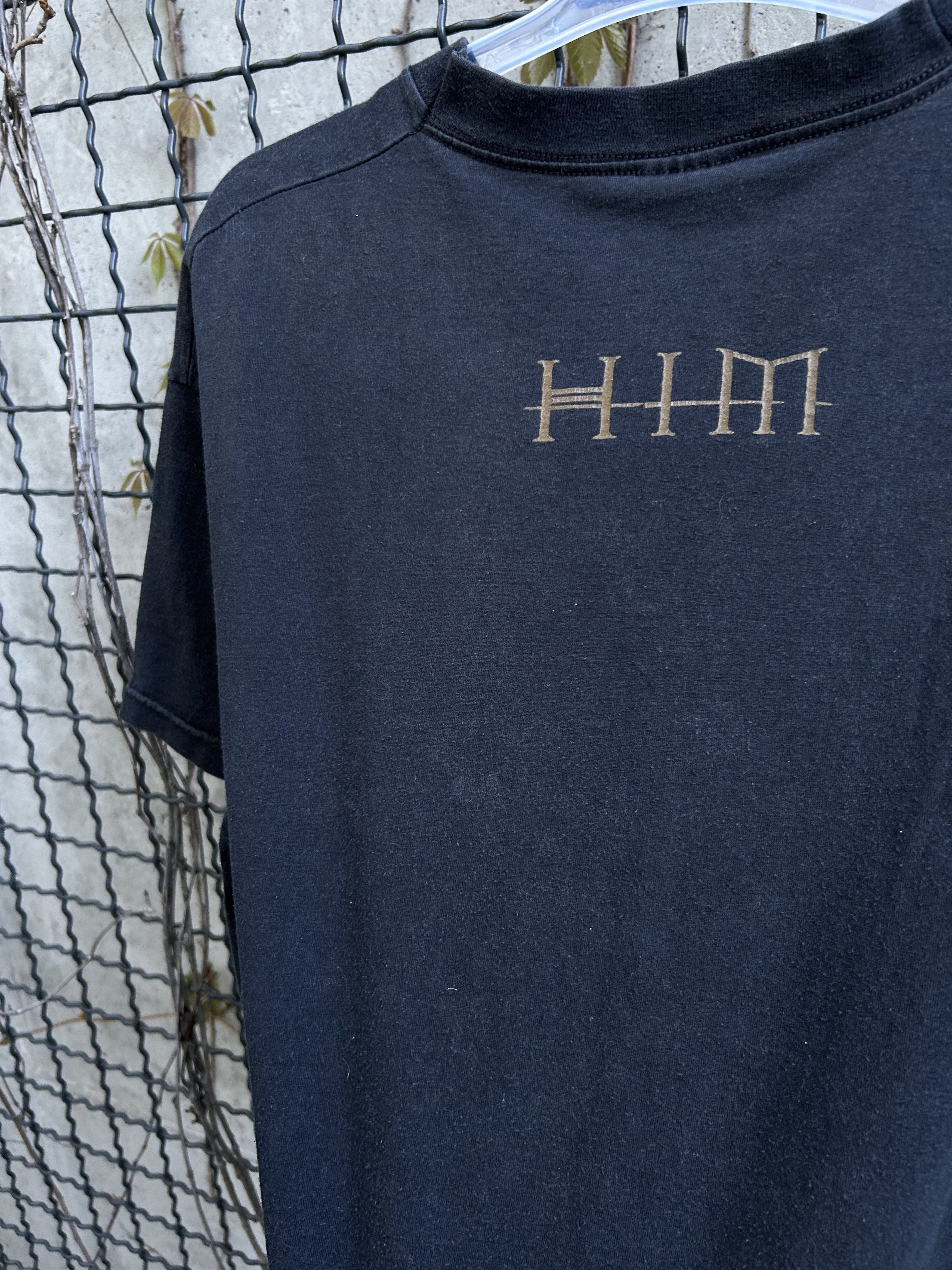 Band Tees × Vintage Vintage 2000s HIM Rock Band T-shirt Size US L / EU 52-54 / 3 - 15 Thumbnail