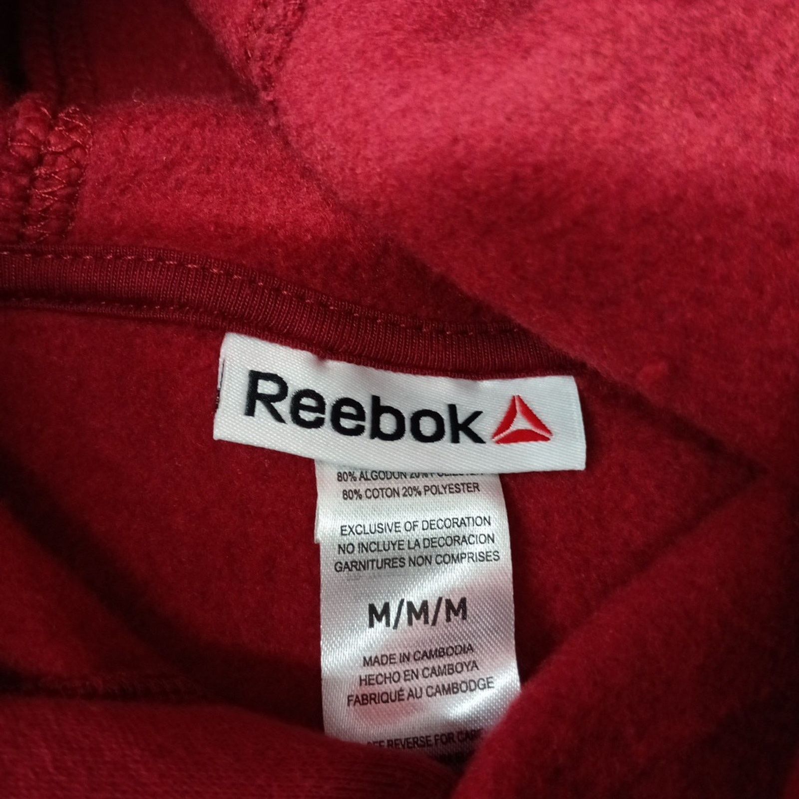 Reebok Reebok Delta Logo Hoodie Men's Size M Red Kangaroo Pocket Size US M / EU 48-50 / 2 - 5 Thumbnail
