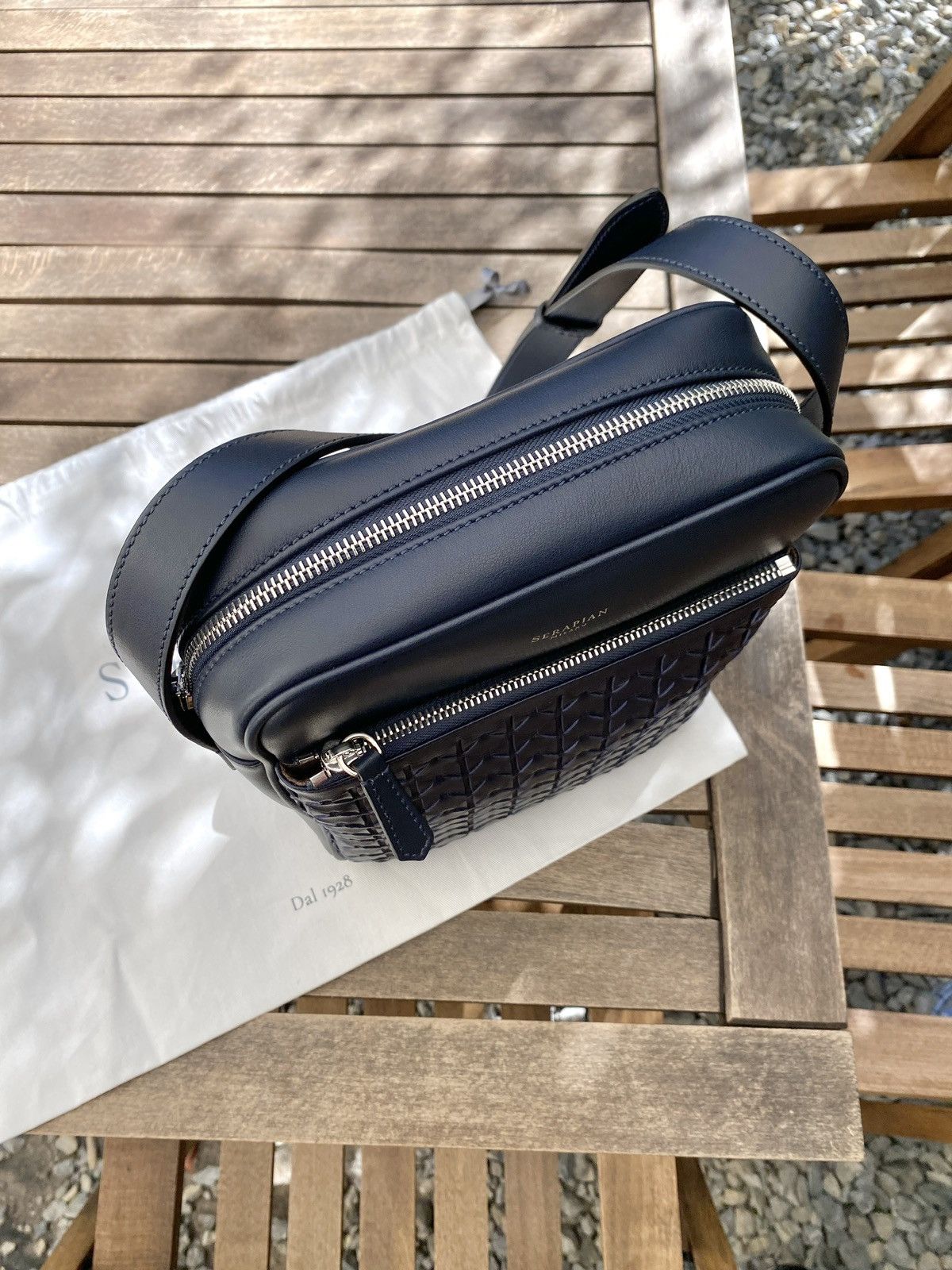 Designer × Serapian Milano Serapian Milano Messenger in Mosaico Weawing Leather Bag Size ONE SIZE - 14 Thumbnail