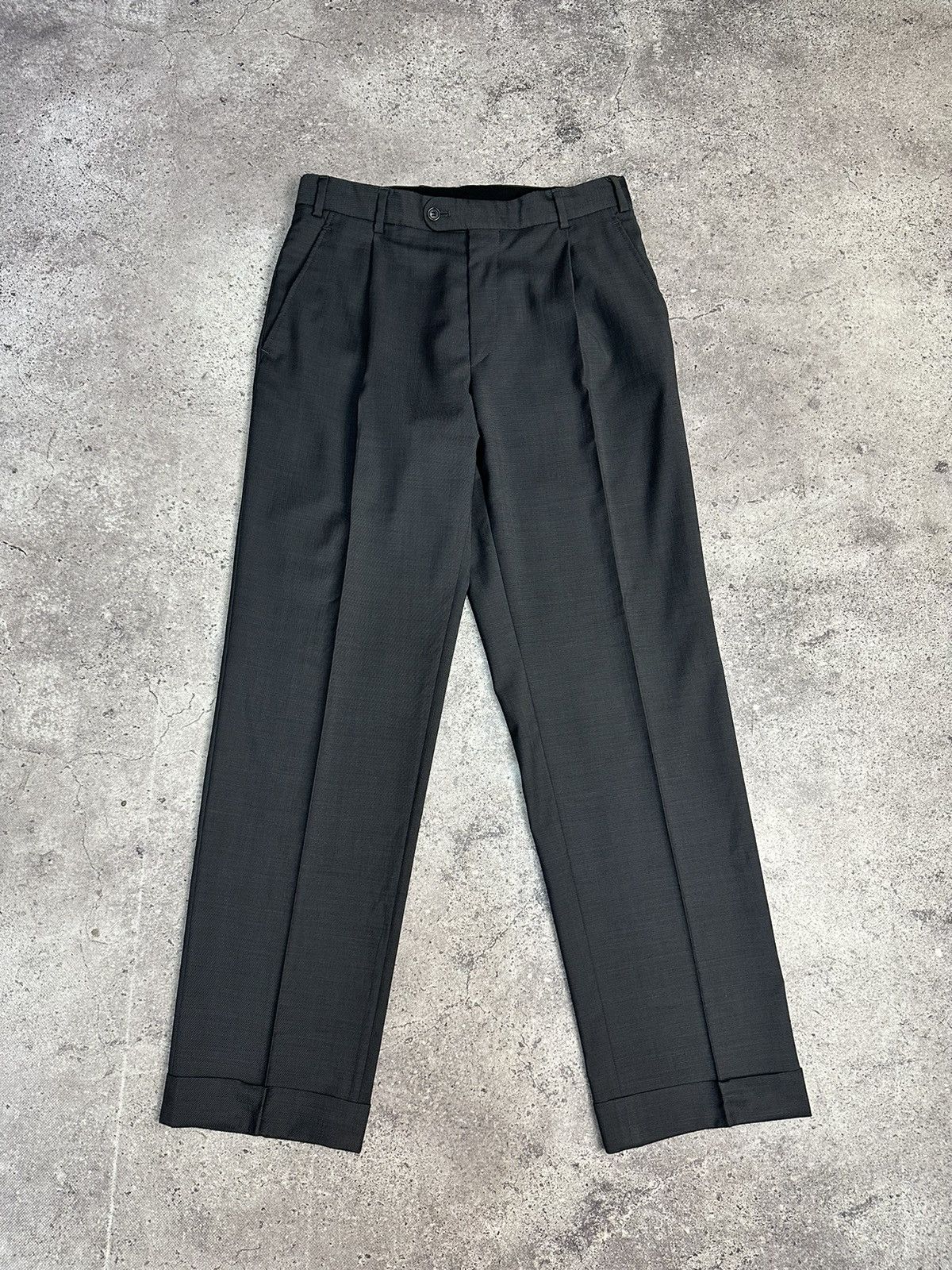 Balmain × Vintage Vintage BALMAIN Dress Pants Rare Wool Gray Size US 32 / EU 48 - 1 Thumbnail