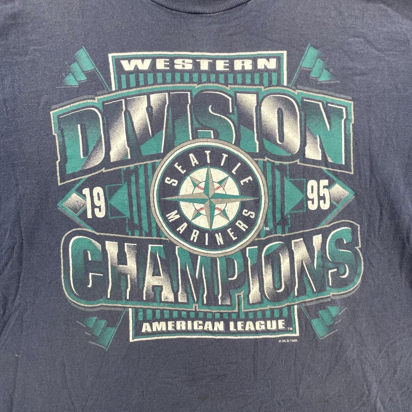 Salem Sportswear VINTAGE Salem Sportswear Seattle Mariners Shirt 2XL Baseball Division Champions 1995 Size US XXL / EU 58 / 5 - 3 Thumbnail