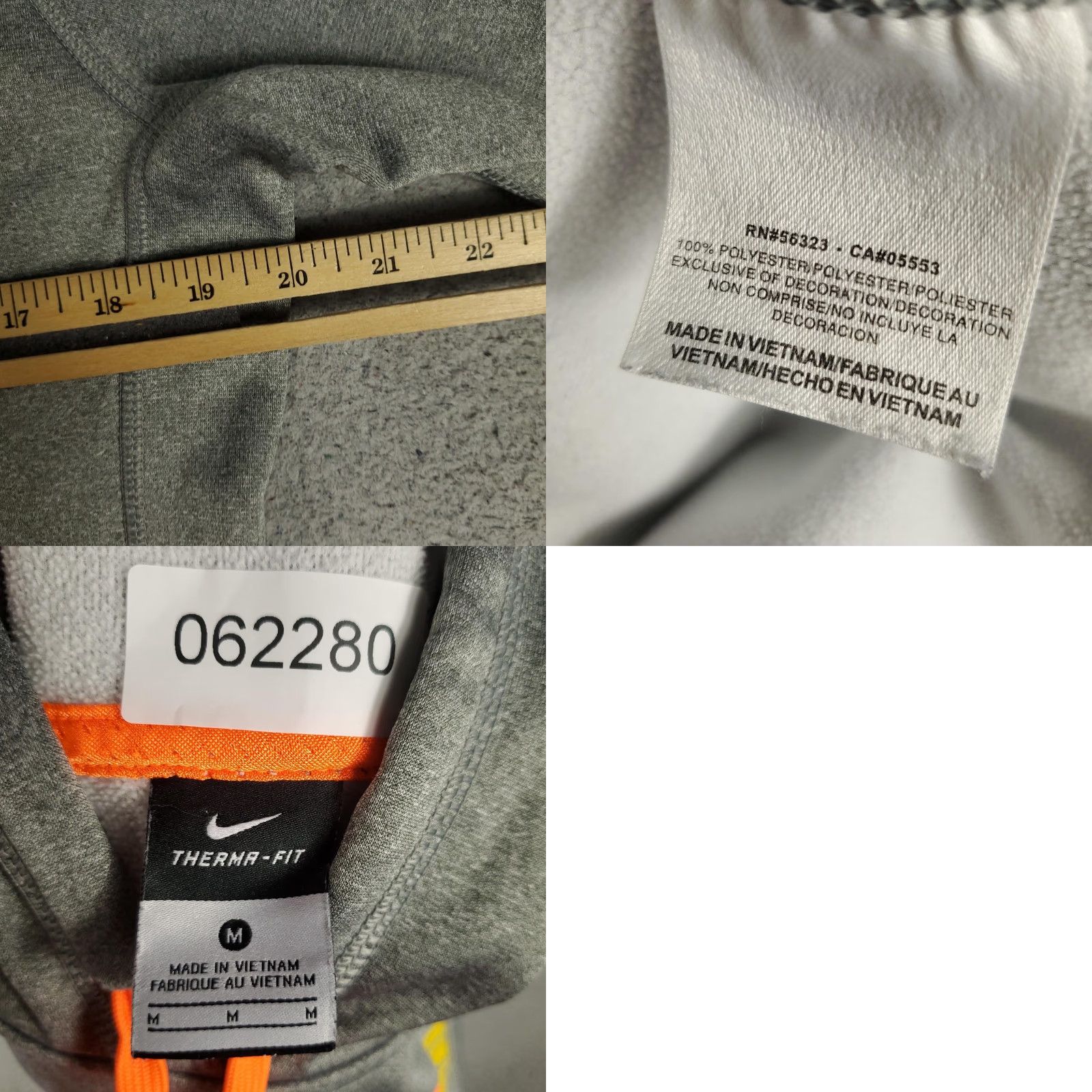 Nike Nike Sweatshirt Womens Medium Gray Therma-Fit Pullover Hoodie Sweatshirt Hoodie Size M / US 6-8 / IT 42-44 - 8 Thumbnail