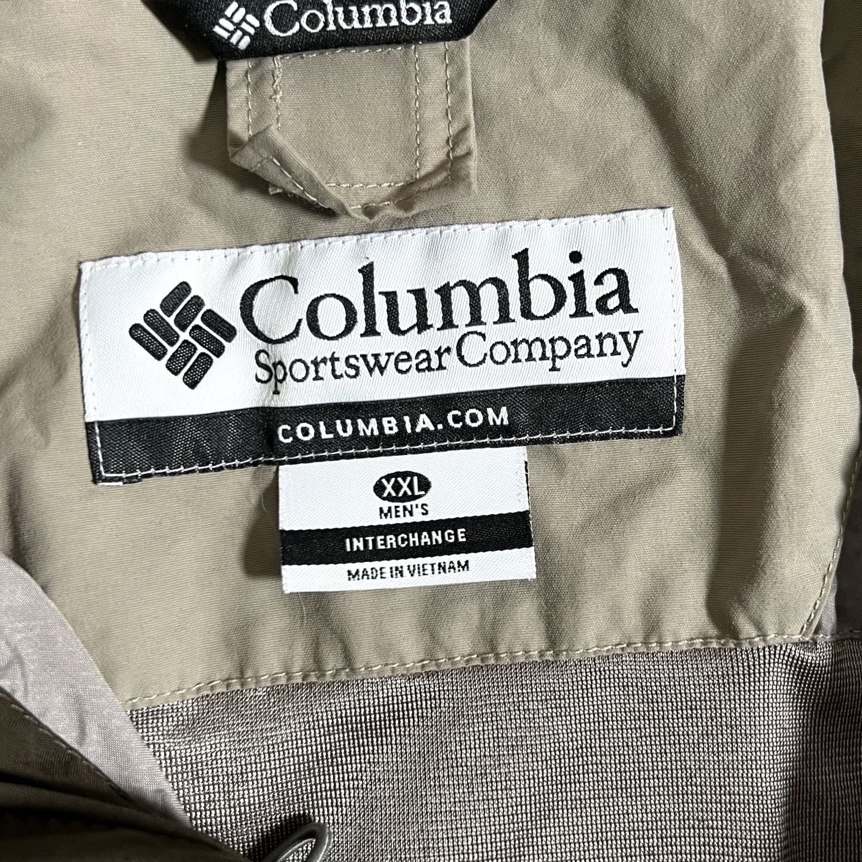 Vintage Columbia Jacket Men 2XL Beige Black Omni-Tech Nylon Shell 3-in-1 Jacket Mens Size US XXL / EU 58 / 5 - 6 Thumbnail