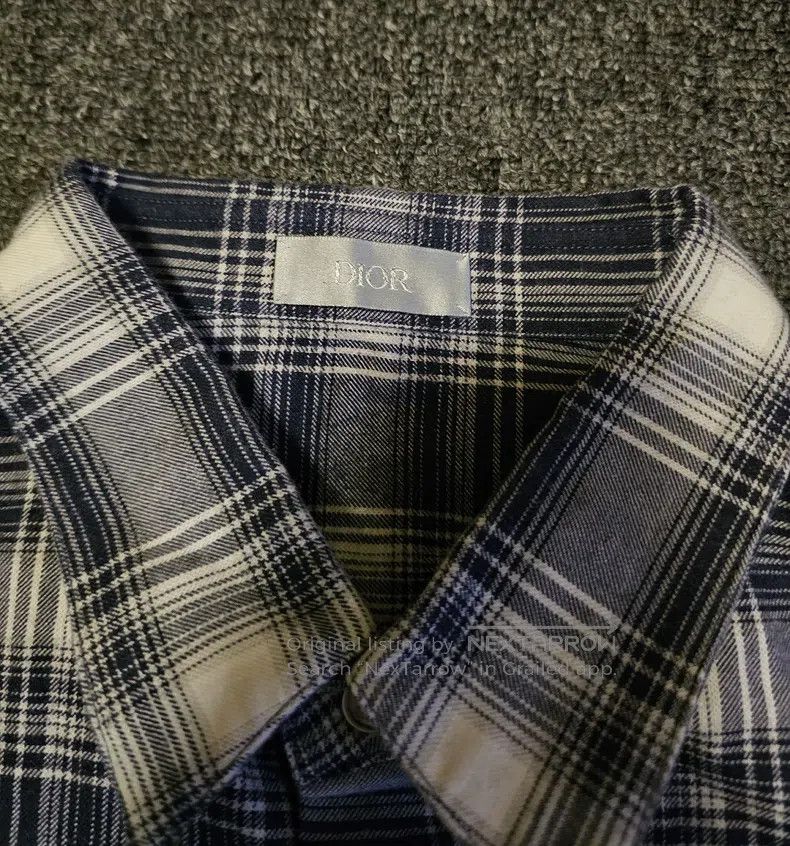 Dior Dior Size39 Plaid shirt Size US XXS / EU 40 - 3 Thumbnail