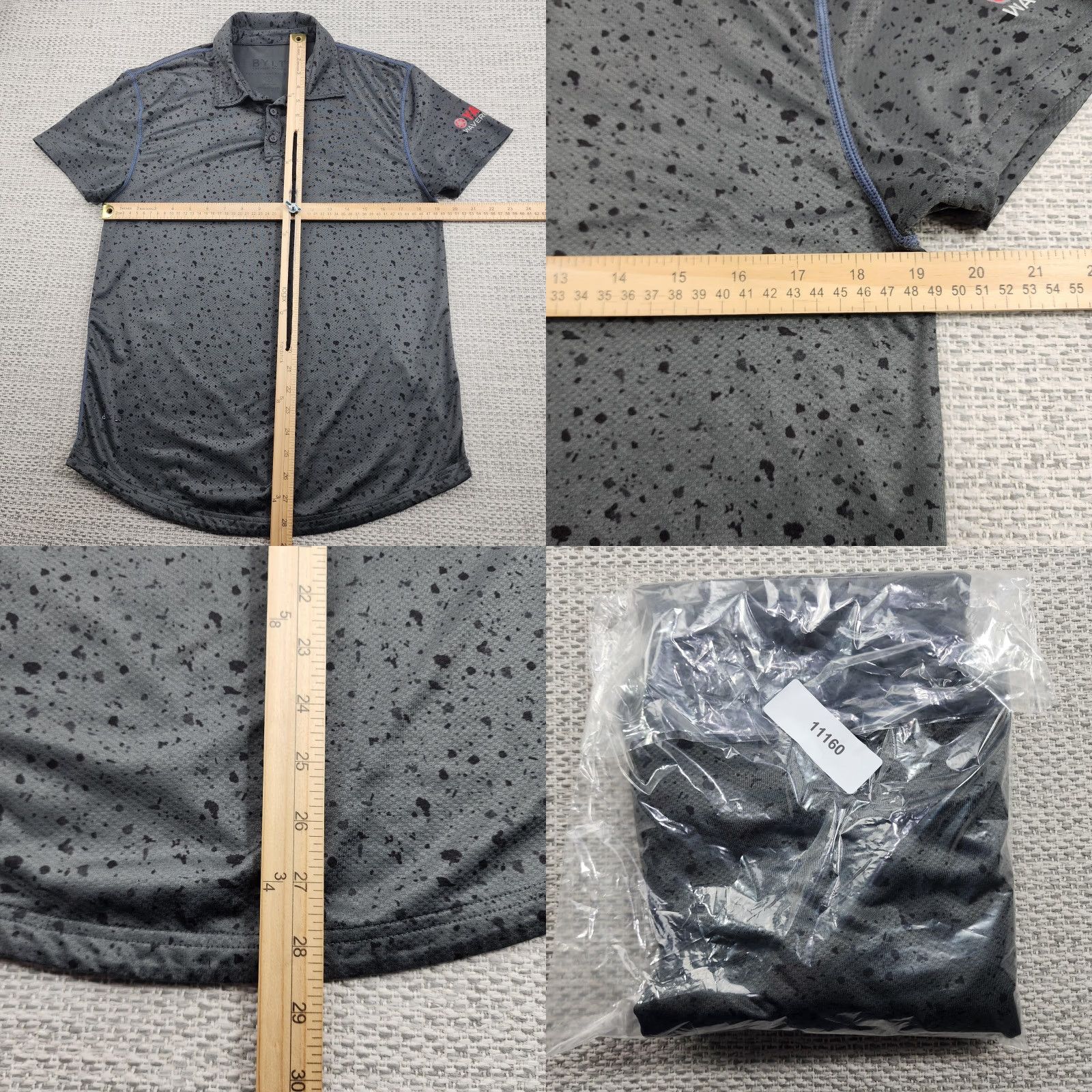 Yamaha BYLT Yamaha Waverunners Polo Shirt Mens M Gray Performance Splatter Print Shirt Size US M / EU 48-50 / 2 - 8 Thumbnail
