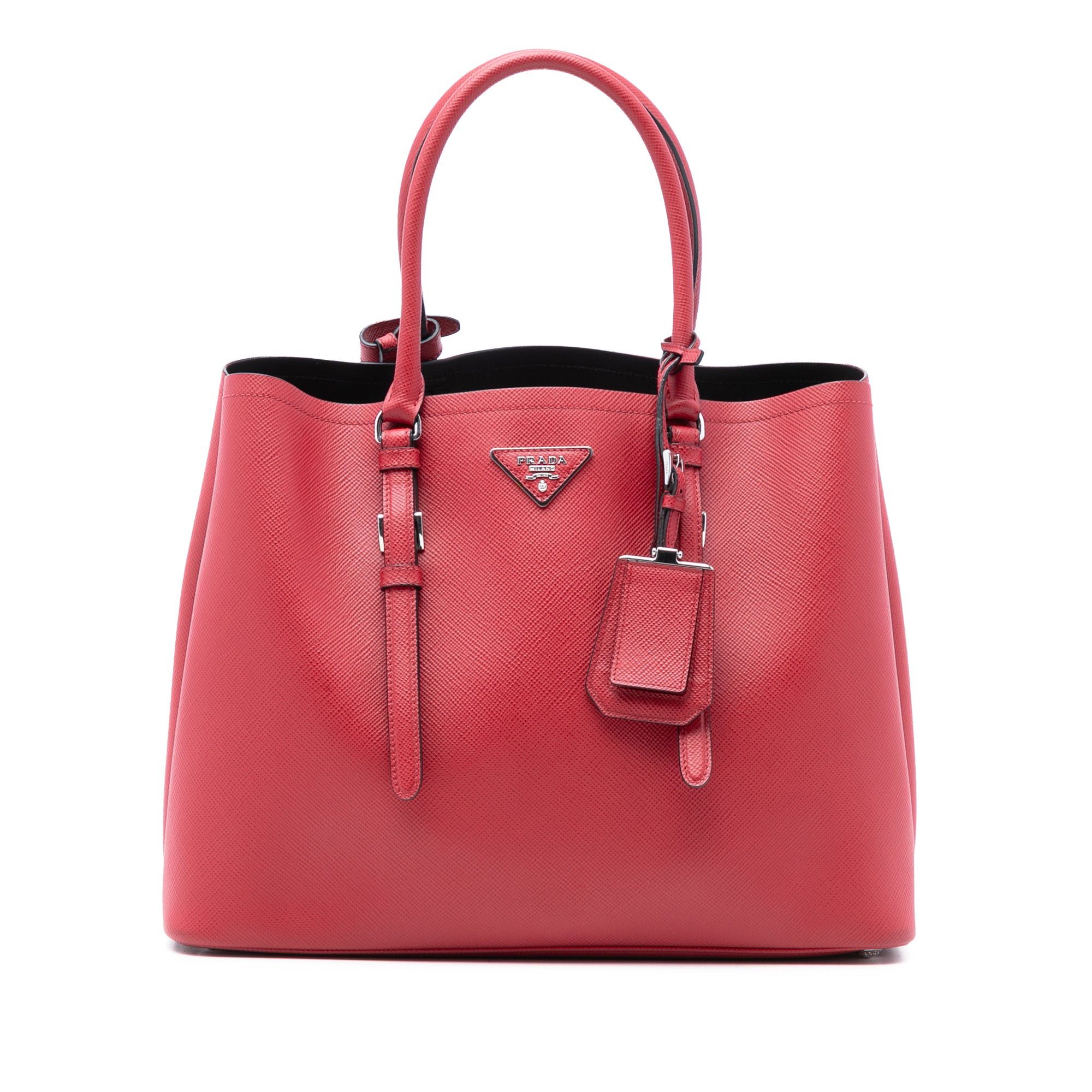 Medium Saffiano Cuir Double Handle Satchel