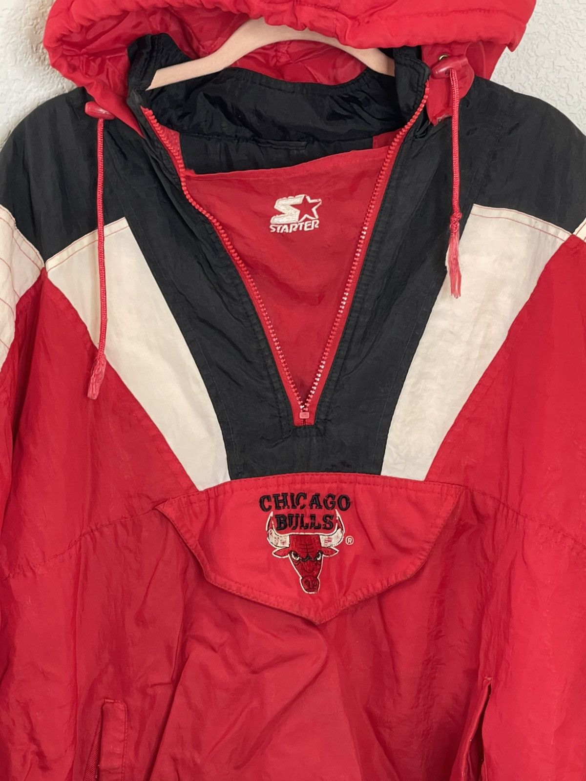 Starter Chicago Bulls Starter Jacket Sz XL with Defects *READ Size US XL / EU 56 / 4 - 3 Thumbnail