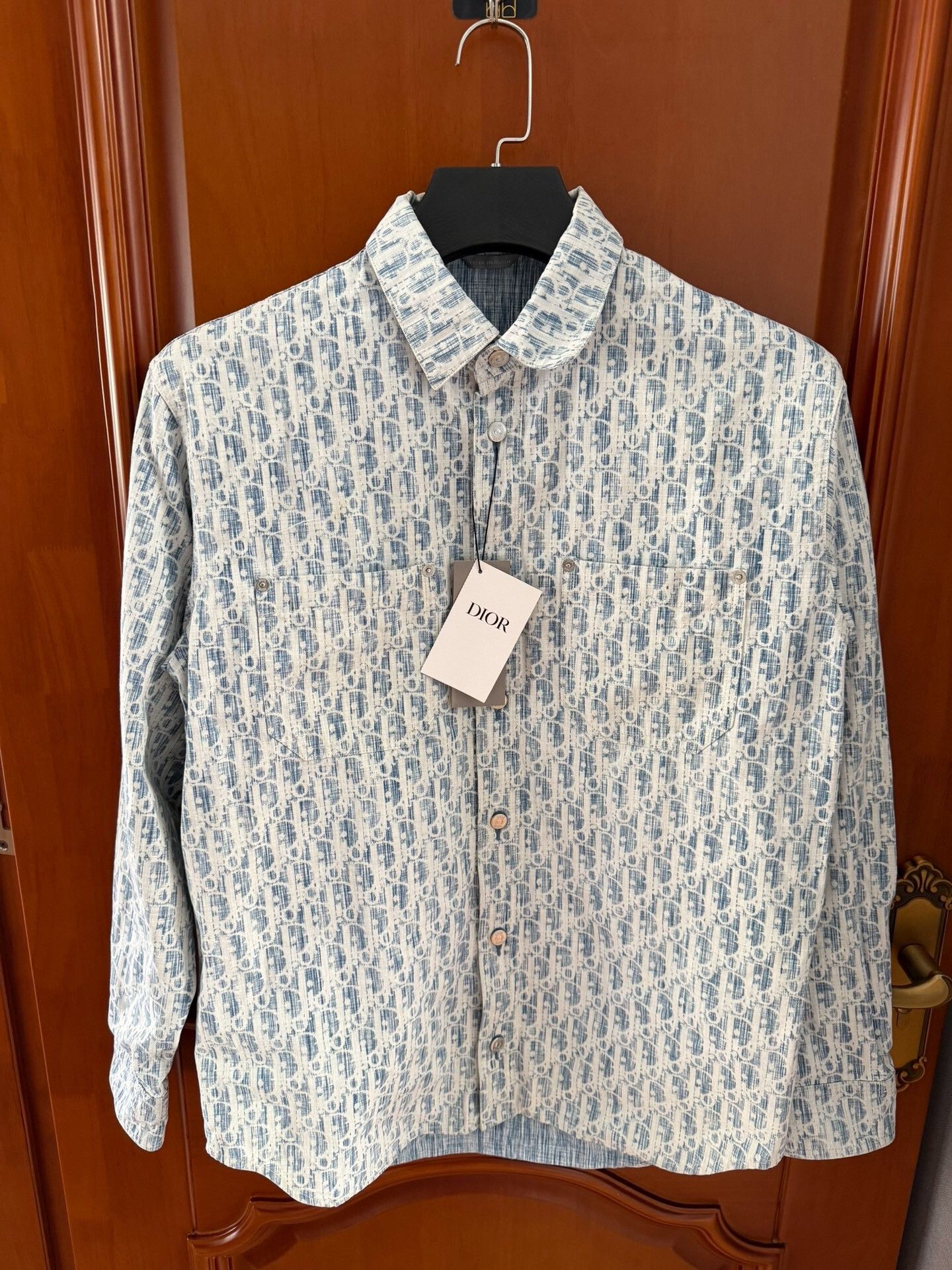 Dior Dior Oblique Print Denim Shirt Size 38 Size US S / EU 44-46 / 1 - 1 Thumbnail