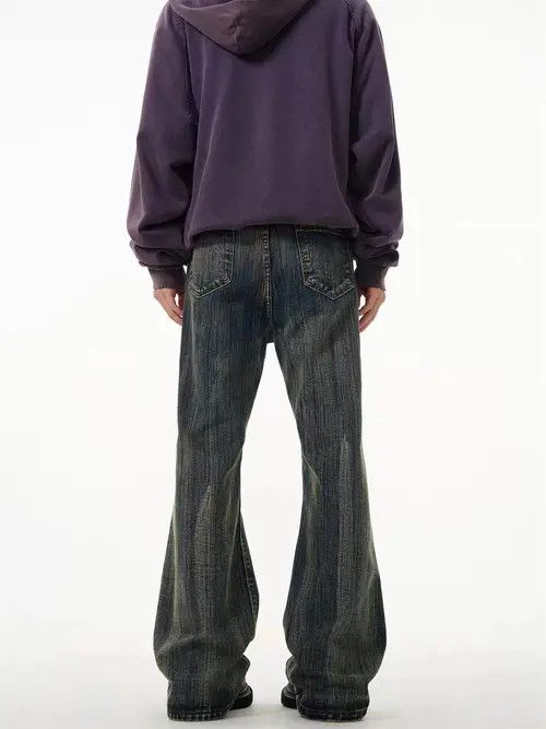 VIBE Vintage slub textured micro-flare jeans Size US 32 / EU 48 - 6 Thumbnail