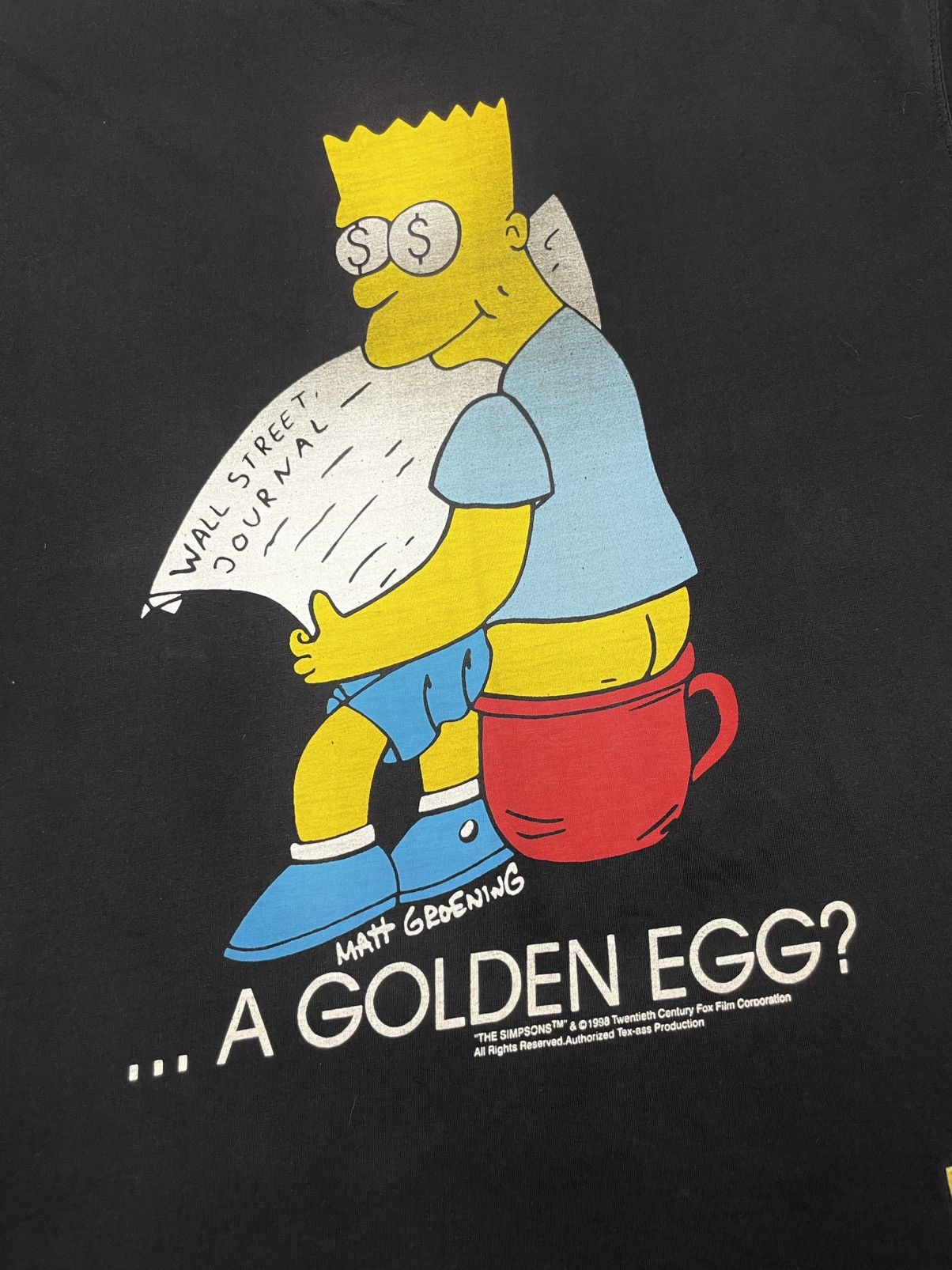 The Simpsons The Simpsons Cartoon 1998 Vintage Y2K T Shirt “A Golden Egg” Size US M / EU 48-50 / 2 - 2 Thumbnail