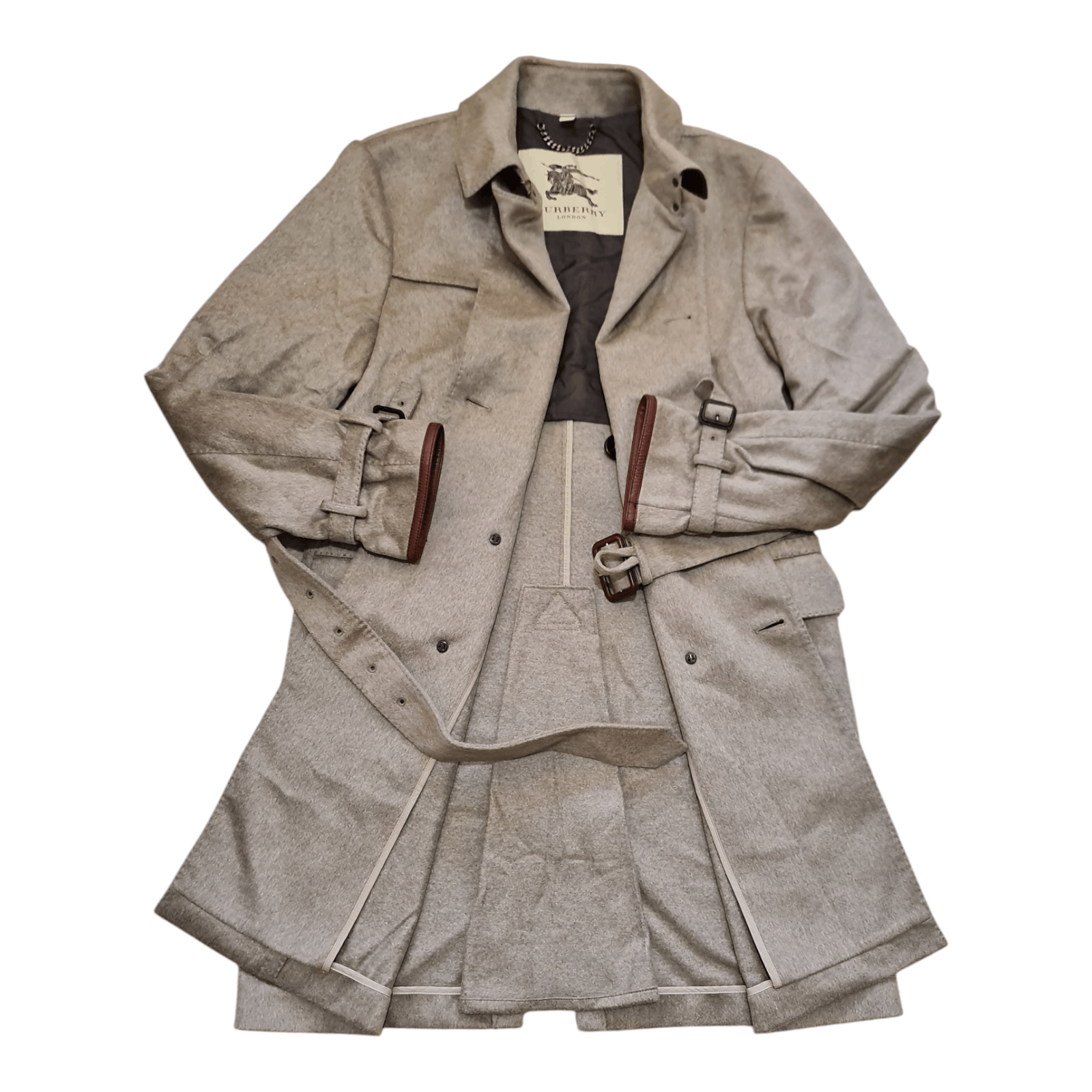 Burberry Burberry London Trench Coat jacket overcoat belted wool Size US M / EU 48-50 / 2 - 2 Thumbnail