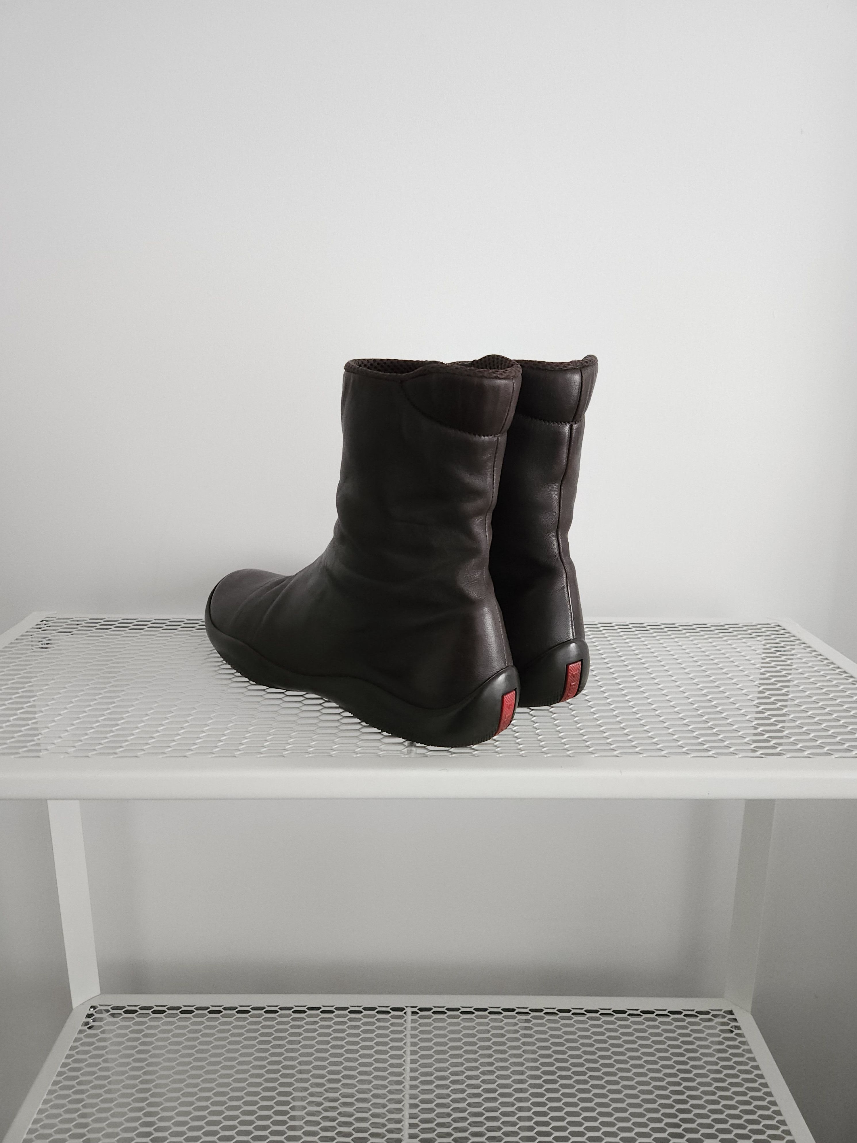 Prada Archive Prada sport red tab leather side zip ankle boots Size US 6.5 / IT 36.5 - 8 Thumbnail