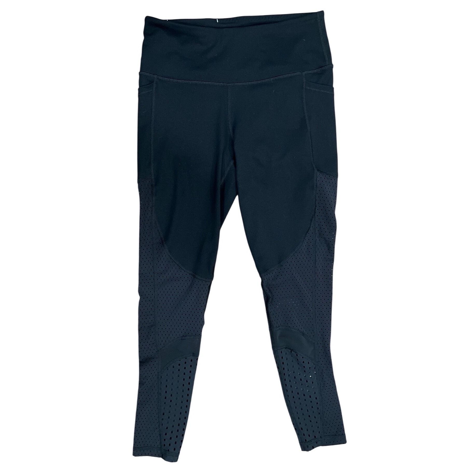 Victoria's Secret Victoria Sport VSX Black Mesh Leggings Small High-Waisted 7/ Size 26" / US 2 / IT 38 - 2 Thumbnail