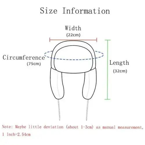 Other Y2K Cartoon Anime Snorlax Hat Ushanka Hat Cute Winter Hat Size ONE SIZE - 5 Thumbnail