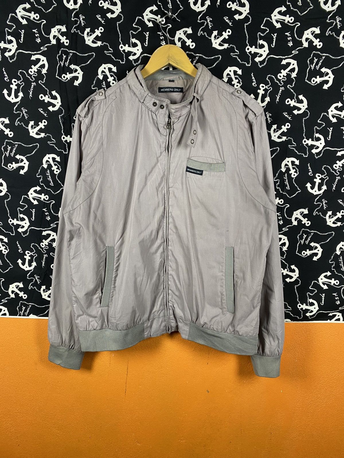 Members Only Members Only Classic Grey Bomber Jacket – Vintage Zip Jacket Size US L / EU 52-54 / 3 - 3 Thumbnail