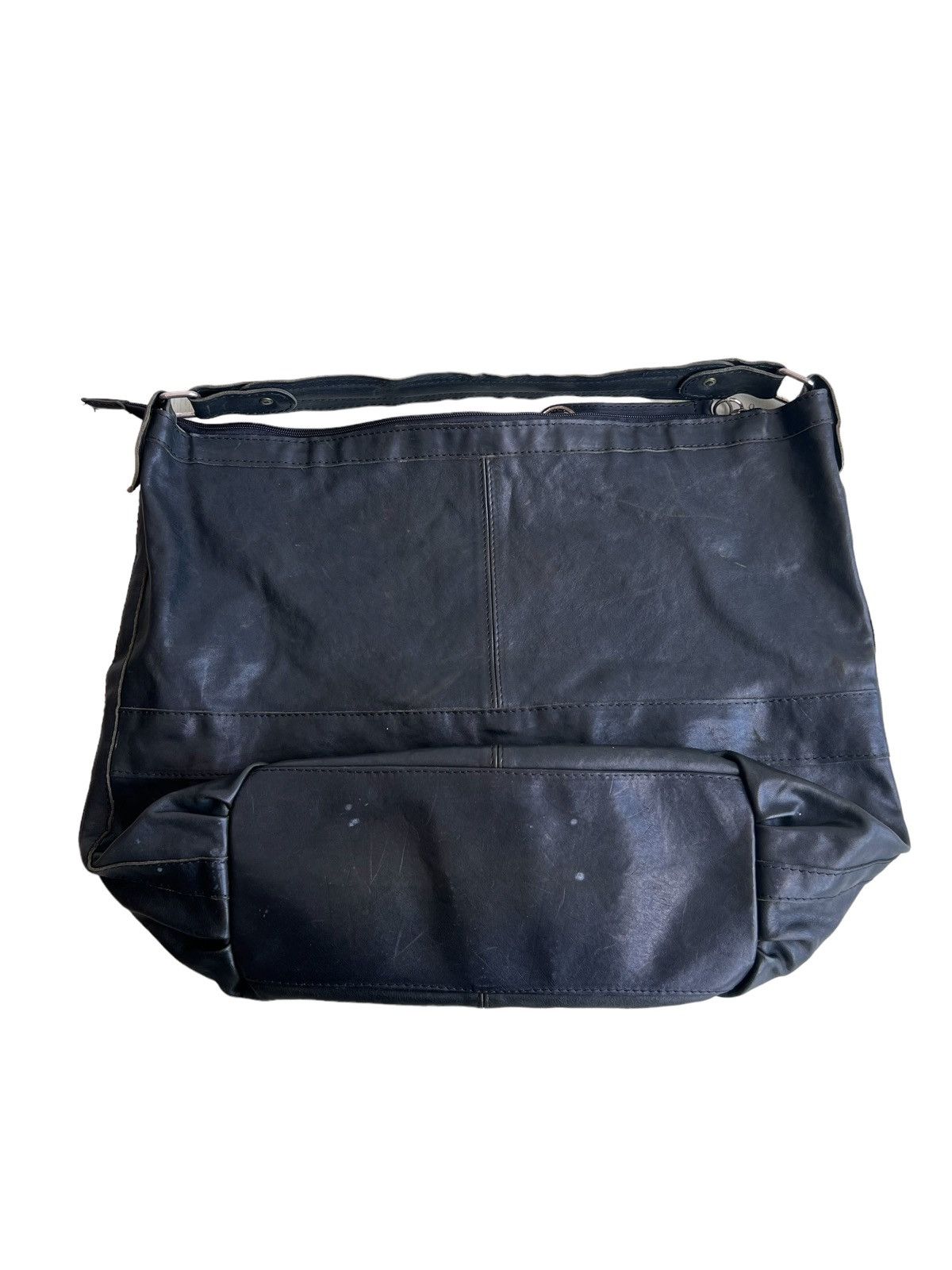 Genuine Leather 90s 🇮🇹 Made Genuine Lamb Leather Large Hobo Crossbody Bag Size ONE SIZE - 4 Thumbnail