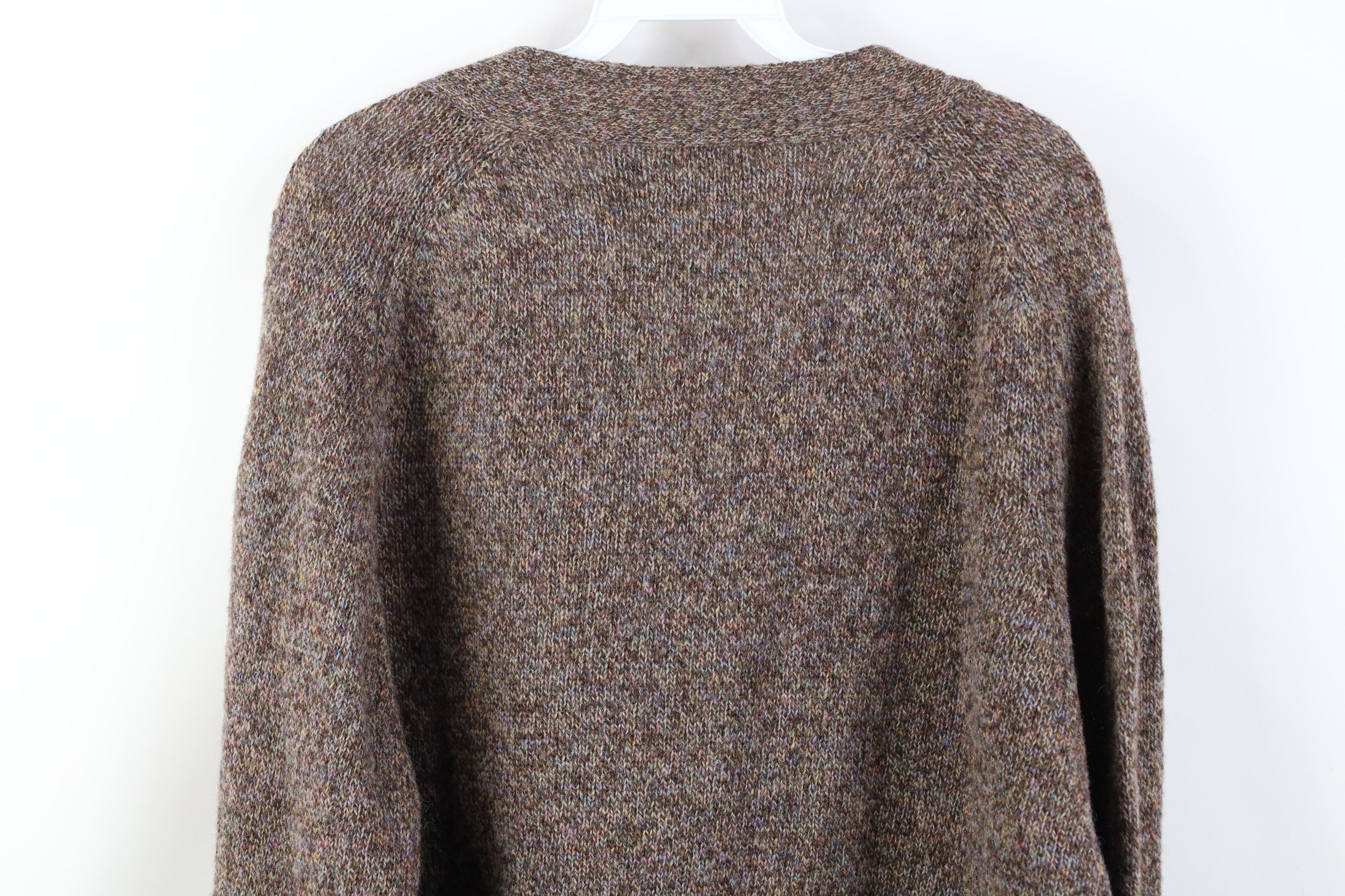Vintage Vintage 90s Streetwear Shetland Wool Cardigan Sweater USA Size US XL / EU 56 / 4 - 8 Thumbnail