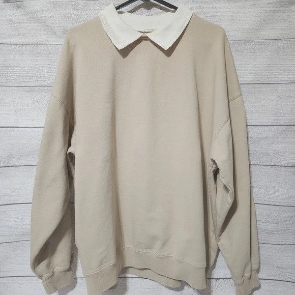 Brandy Melville John Galt Collared Oversize Long Sleeve Pullover Sweater Size ONE SIZE - 3 Thumbnail